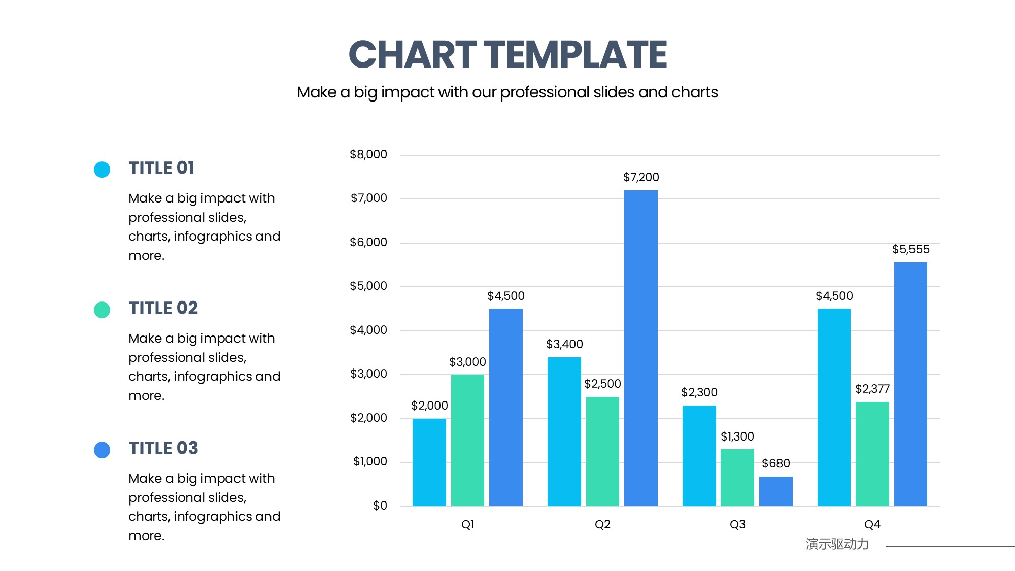 柱状图图表图示PPT模板