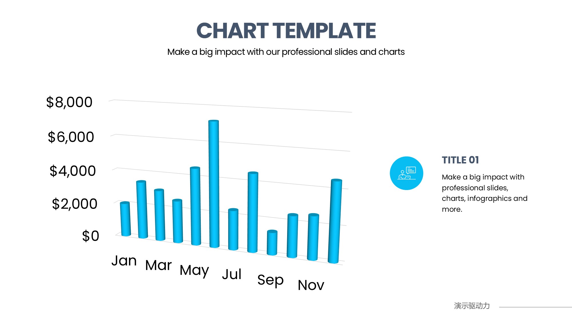 柱状图图表图示PPT模板