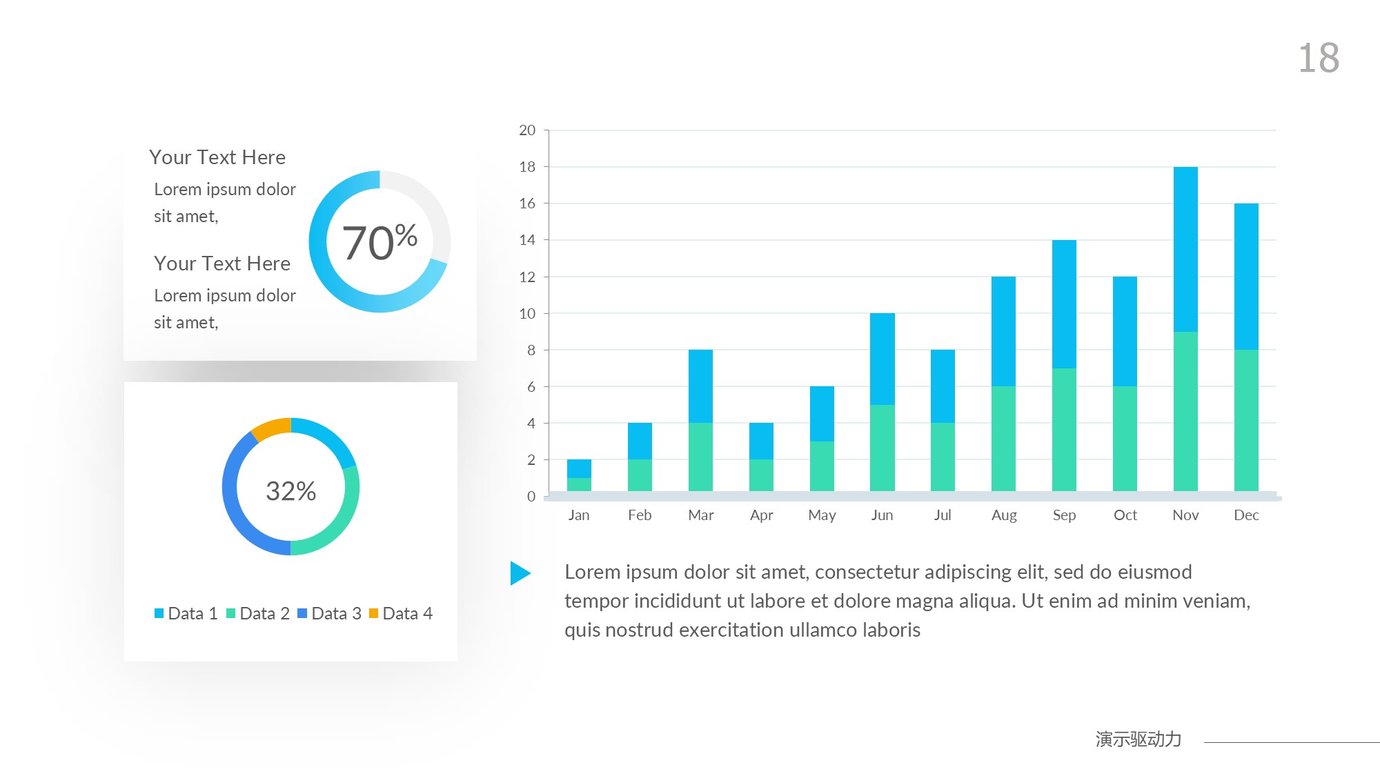 柱状图图表图示PPT模板