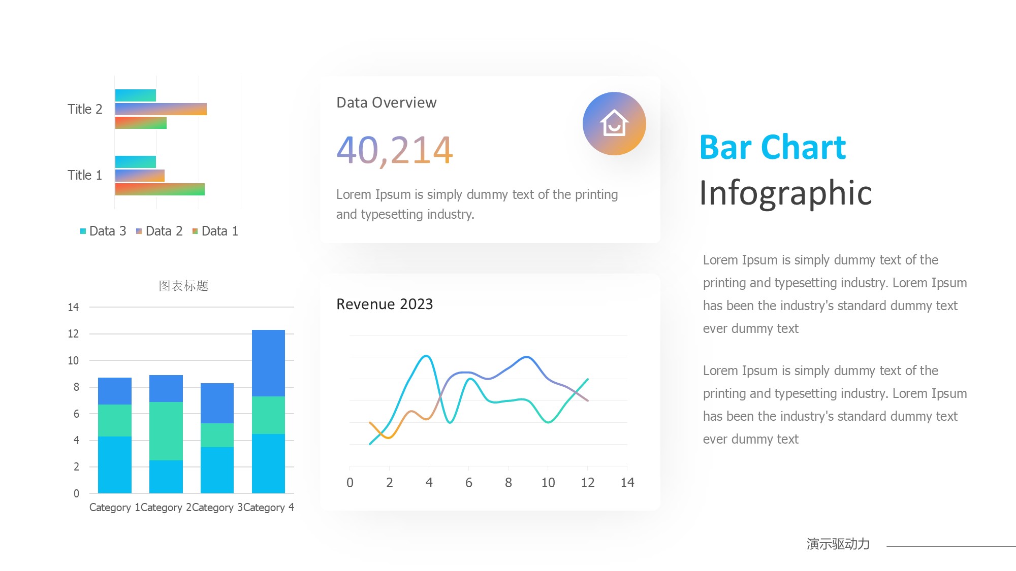 柱状图图表图示PPT模板