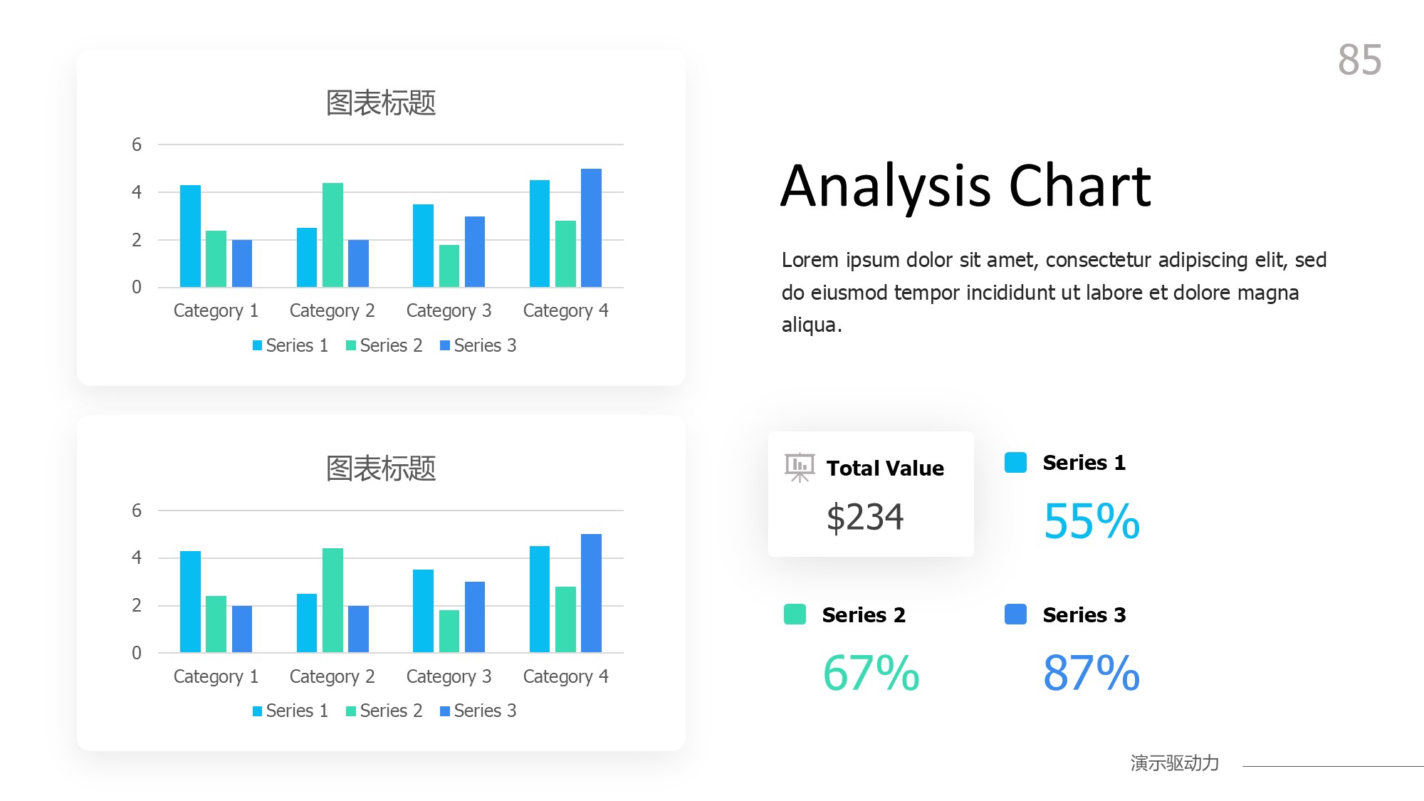 柱状图图表图示PPT模板