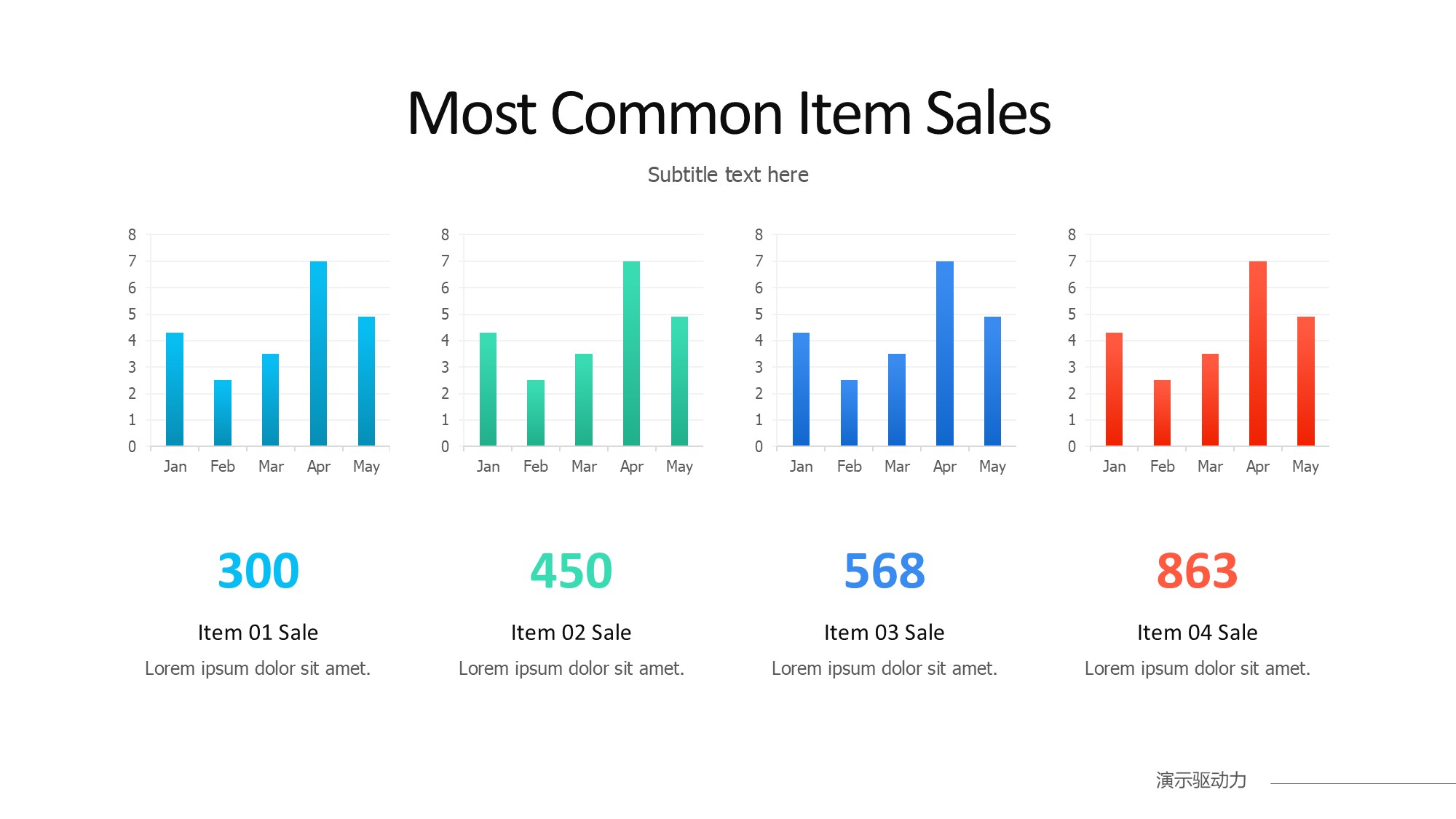 柱状图图表图示PPT模板