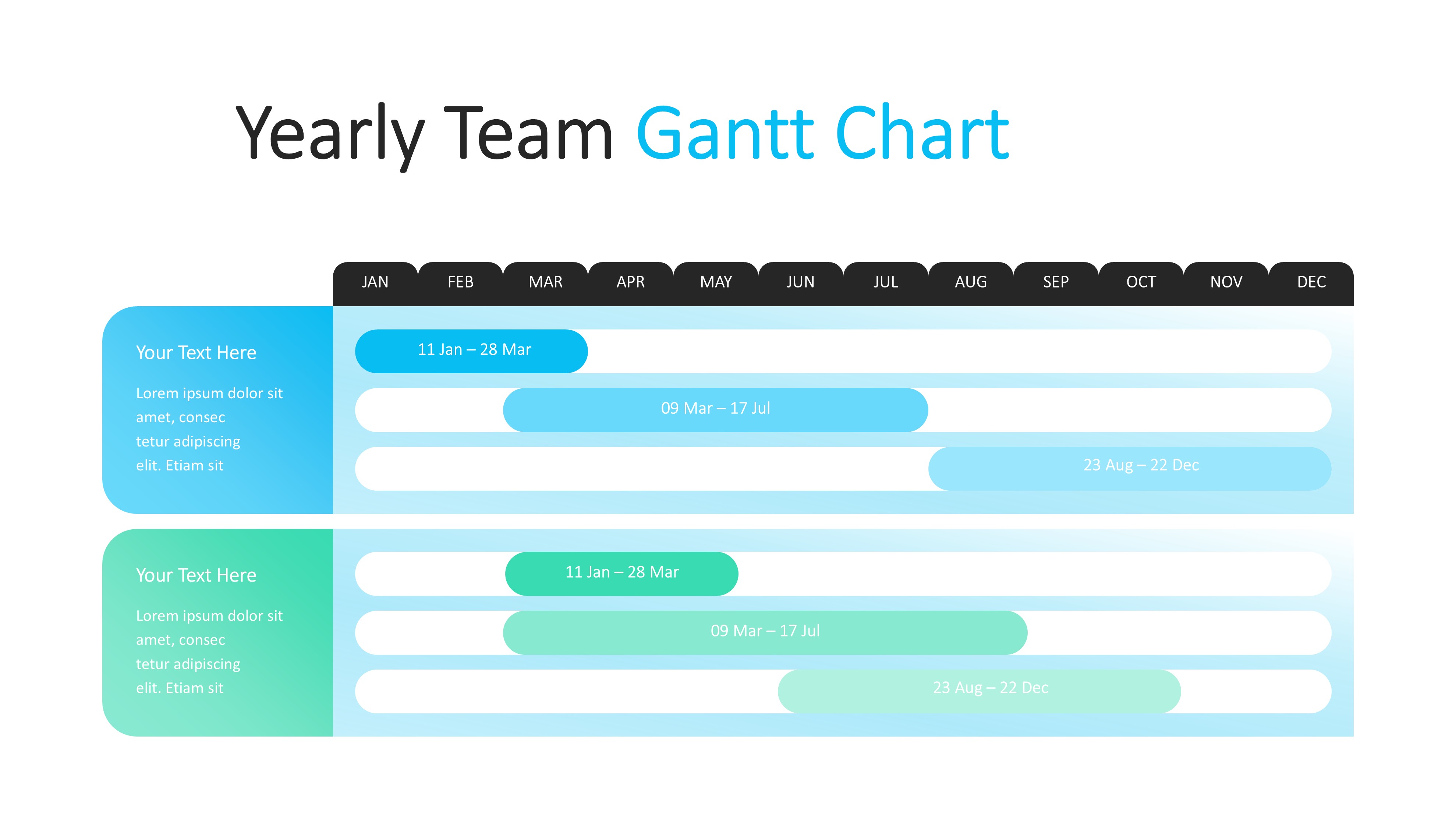 甘特图信息图示PPT模板