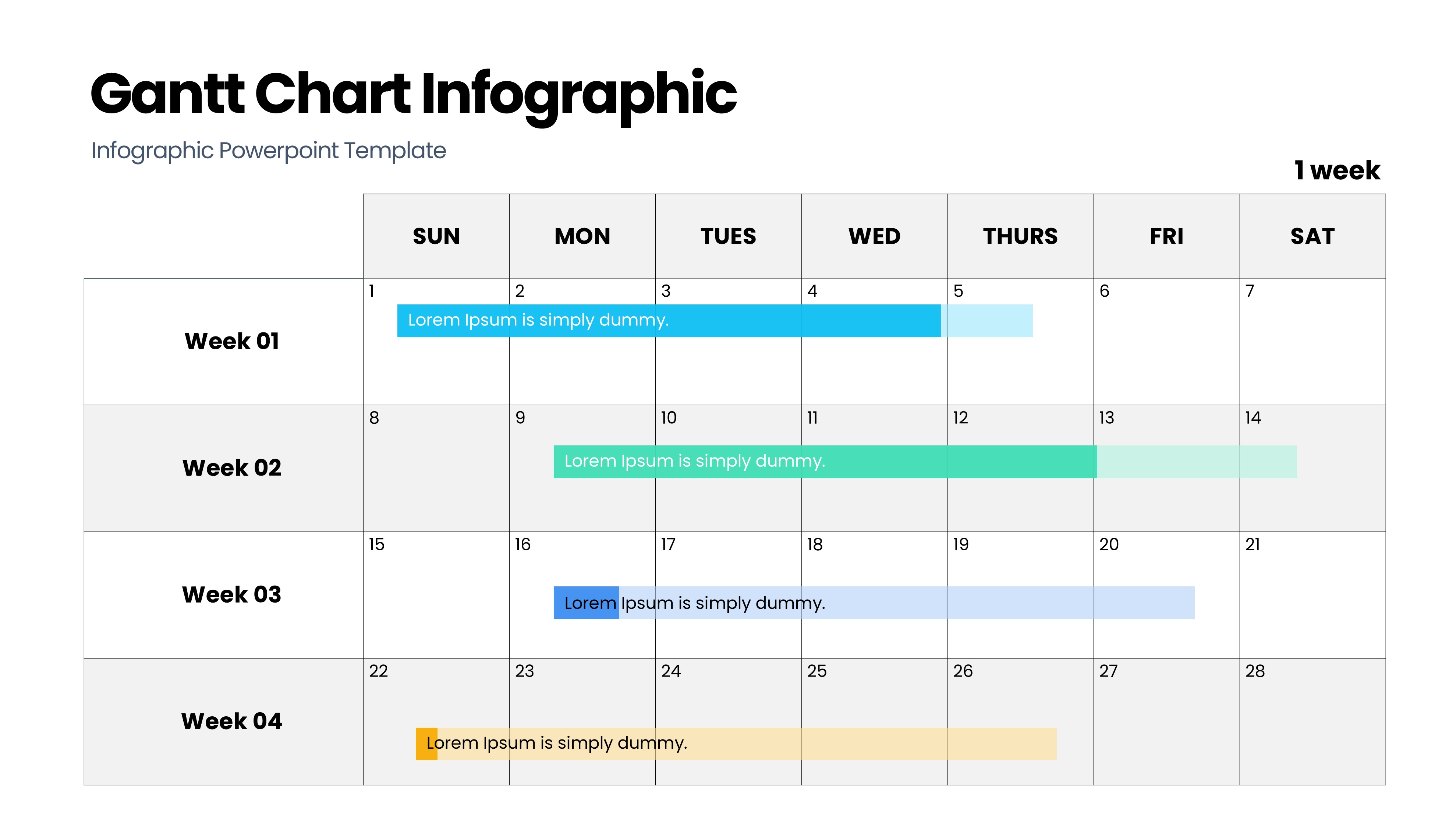 甘特图信息图示PPT模板
