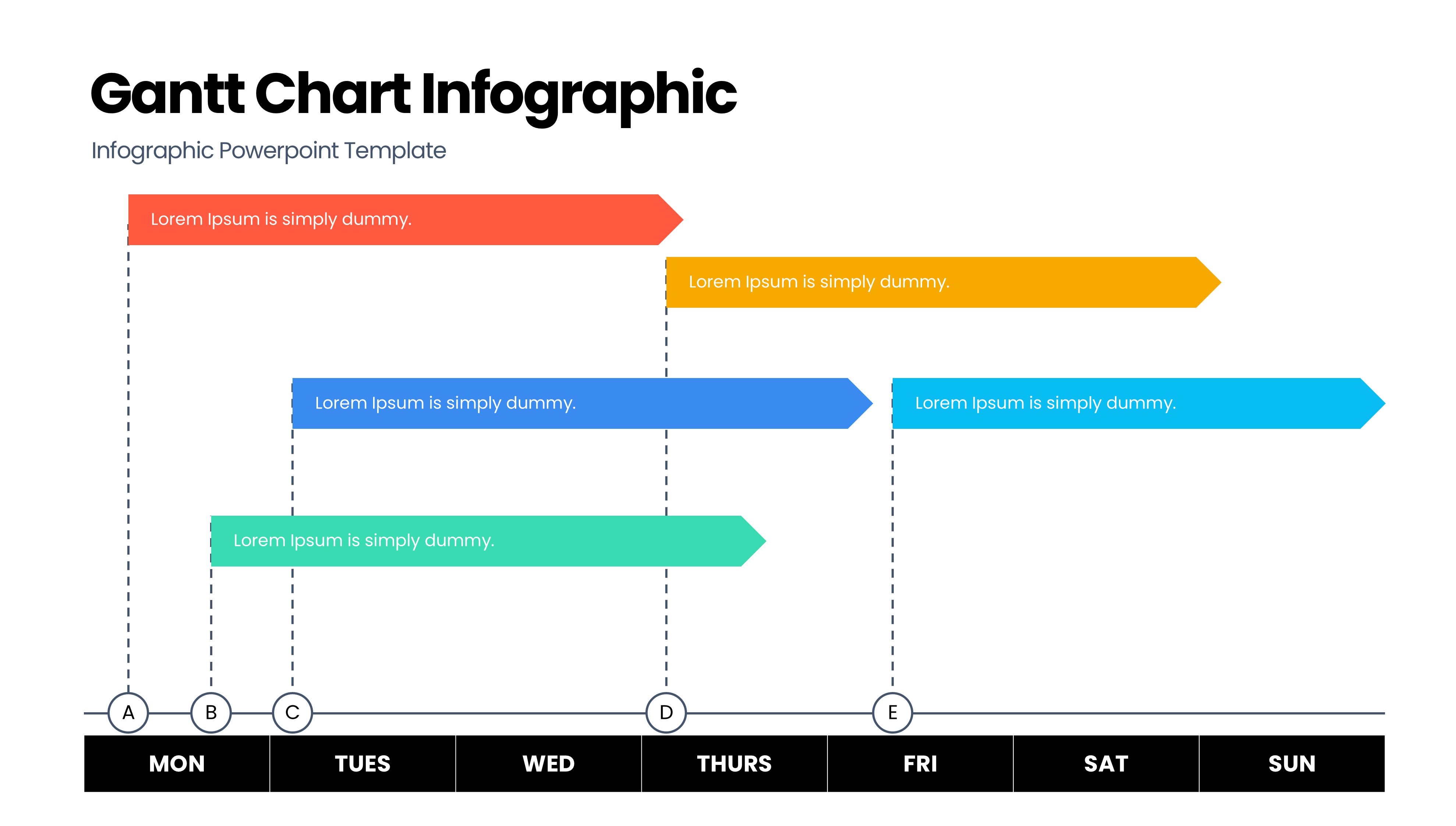 甘特图信息图示PPT模板