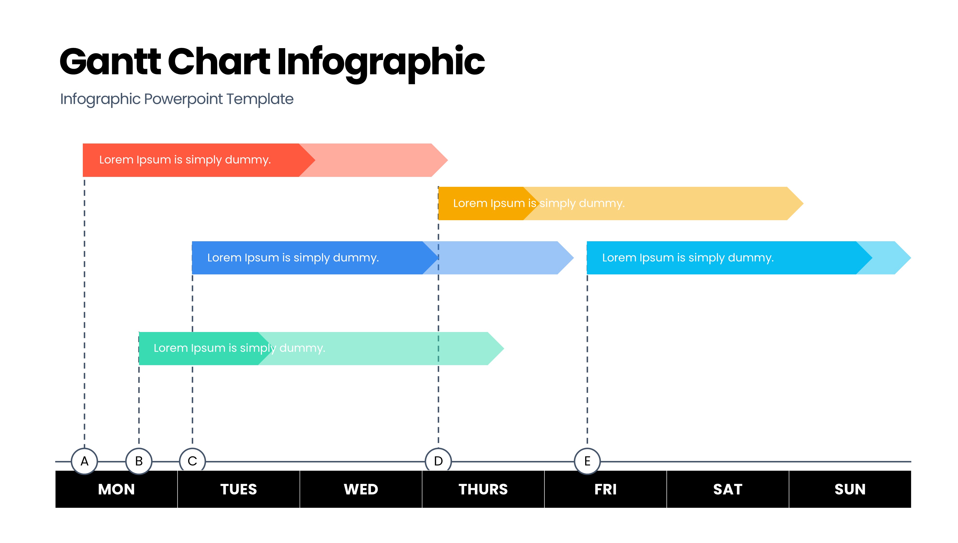 甘特图信息图示PPT模板