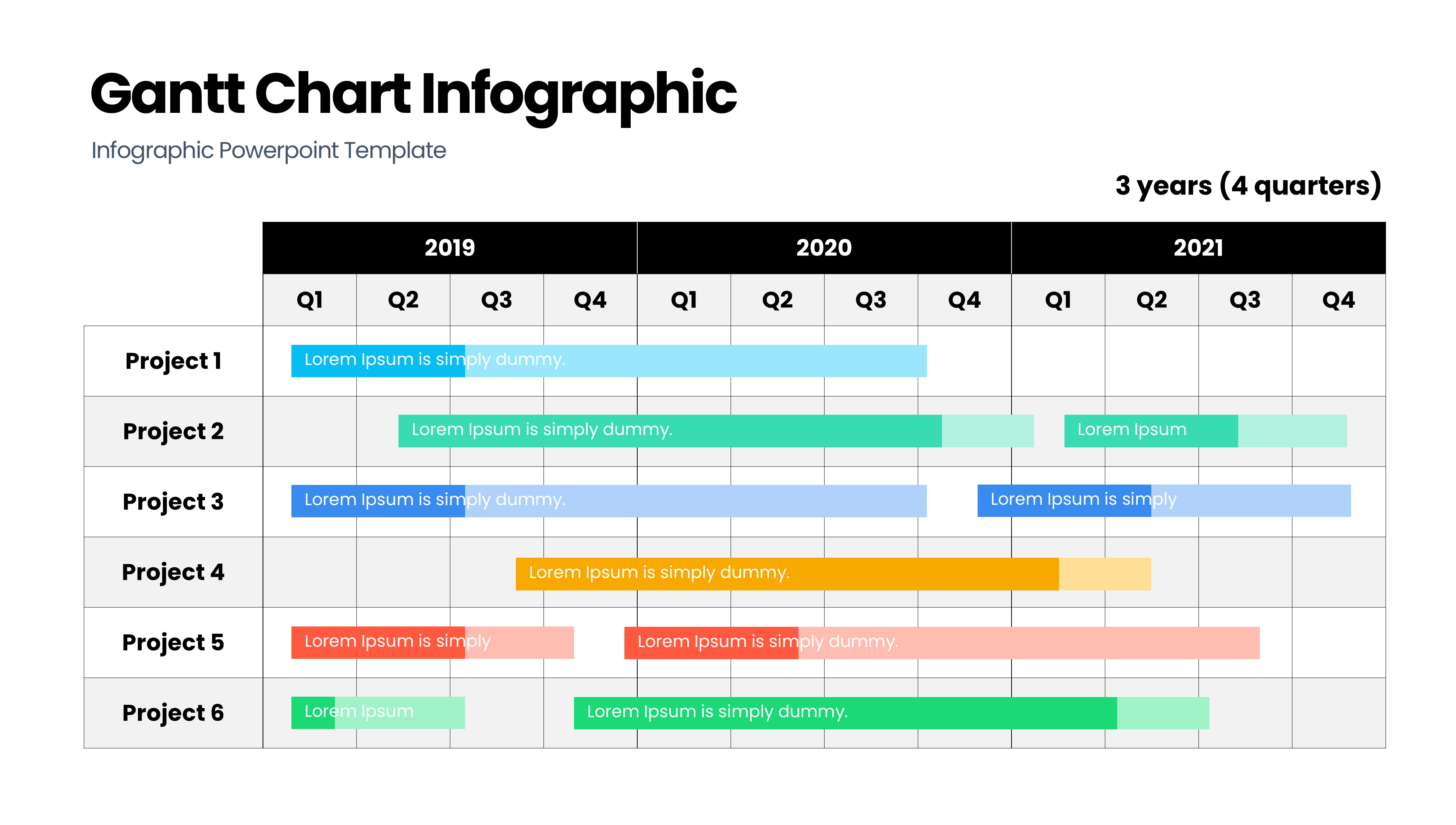 甘特图信息图示PPT模板