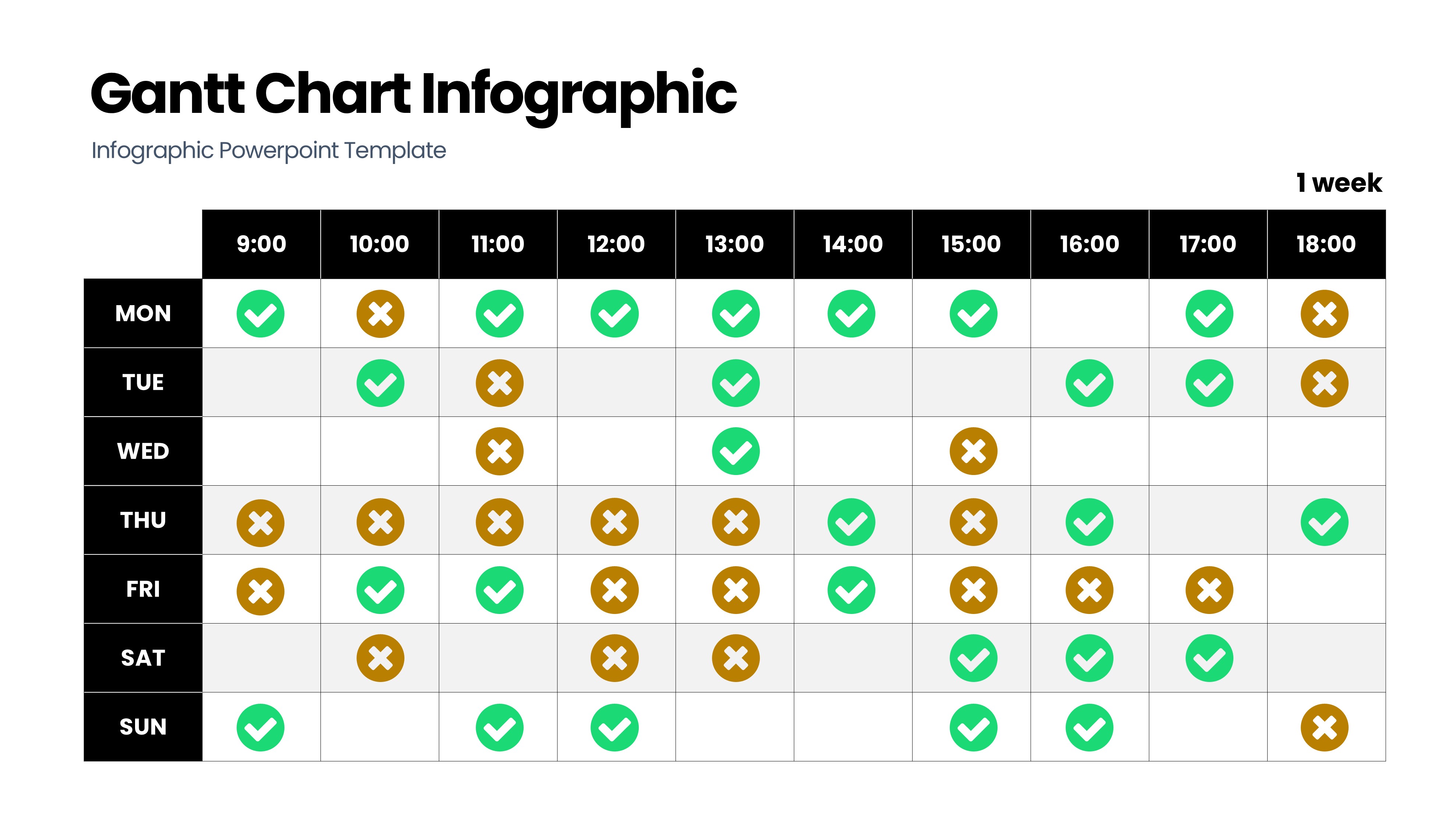 甘特图信息图示PPT模板