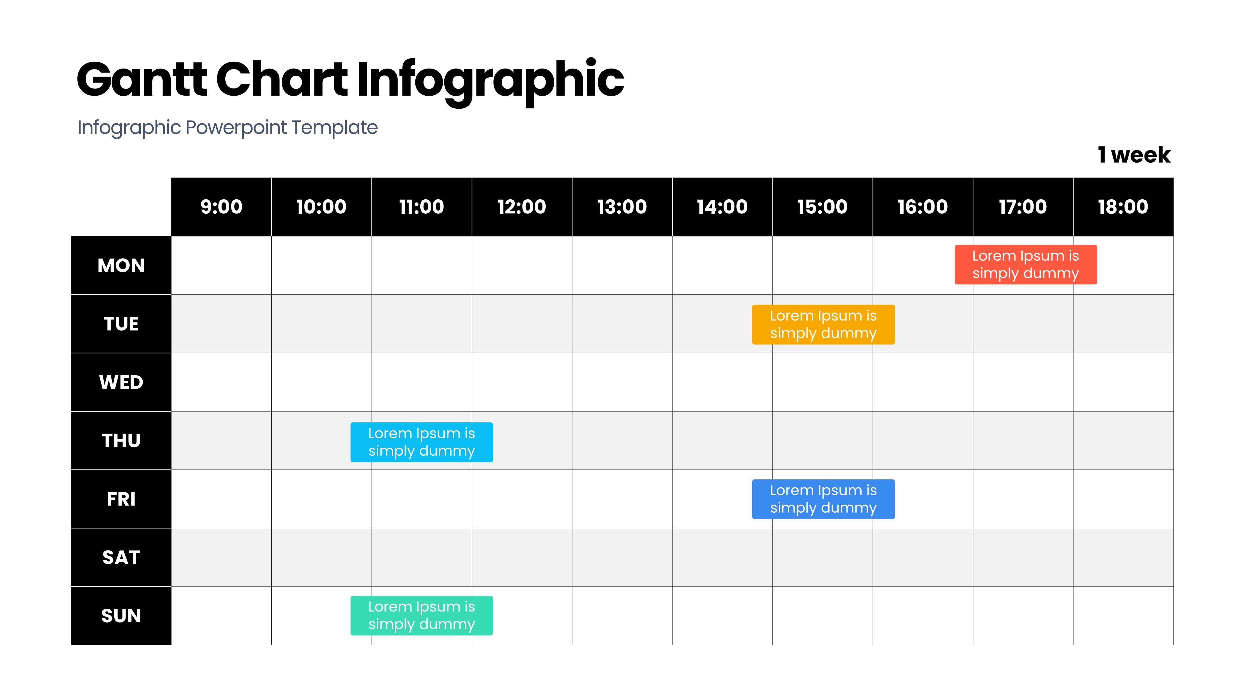 甘特图信息图示PPT模板