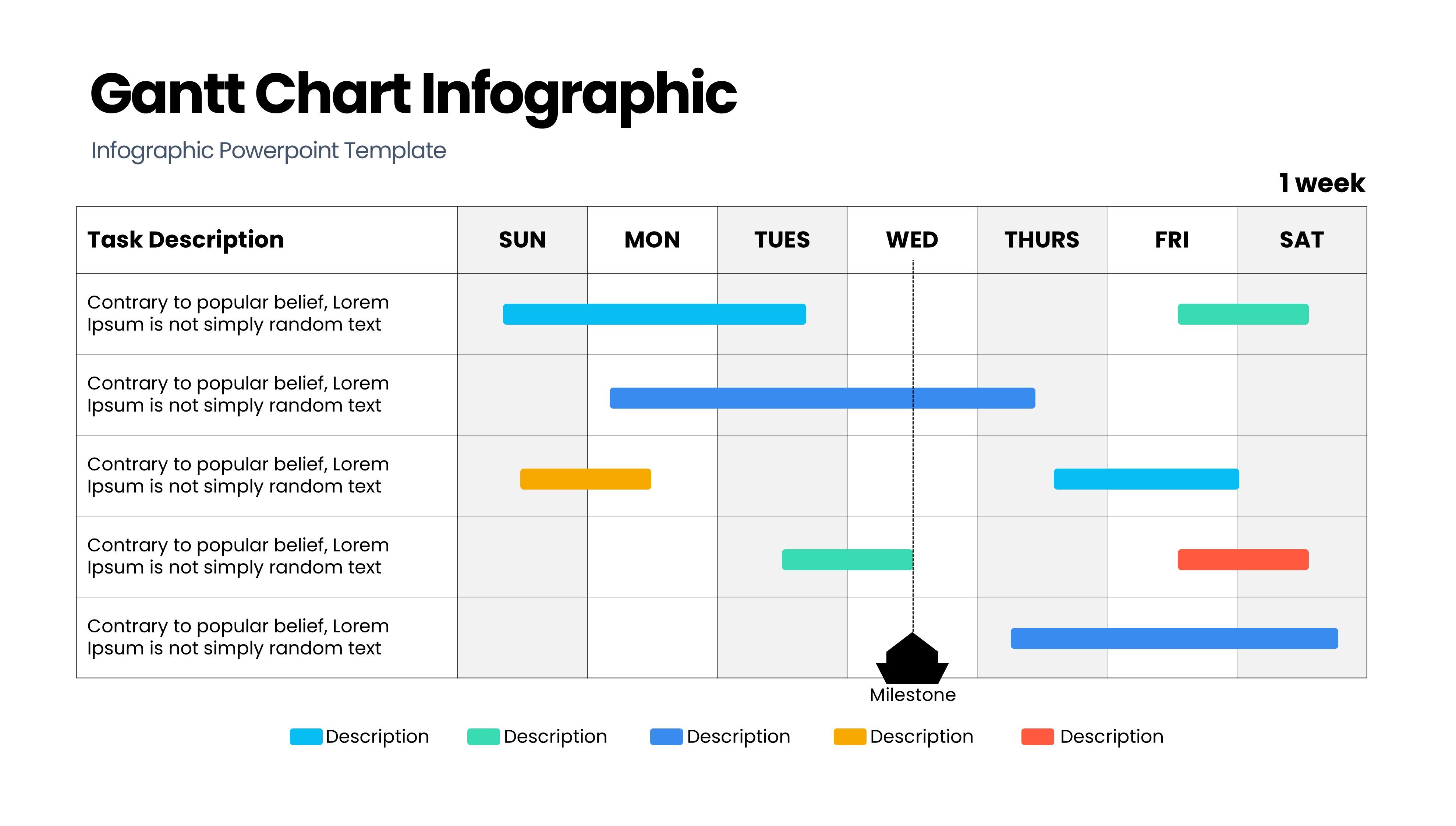甘特图信息图示PPT模板