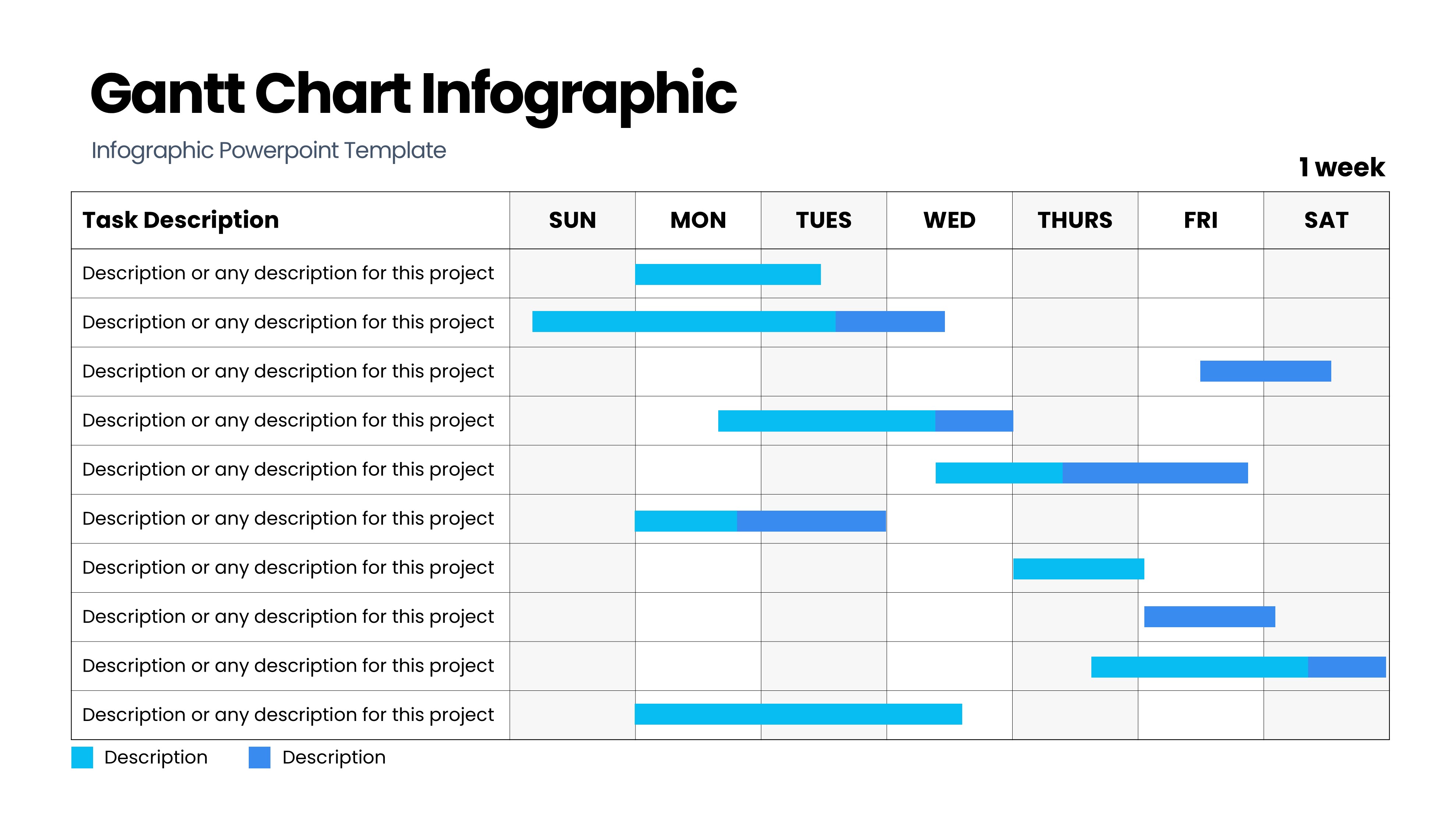 甘特图信息图示PPT模板