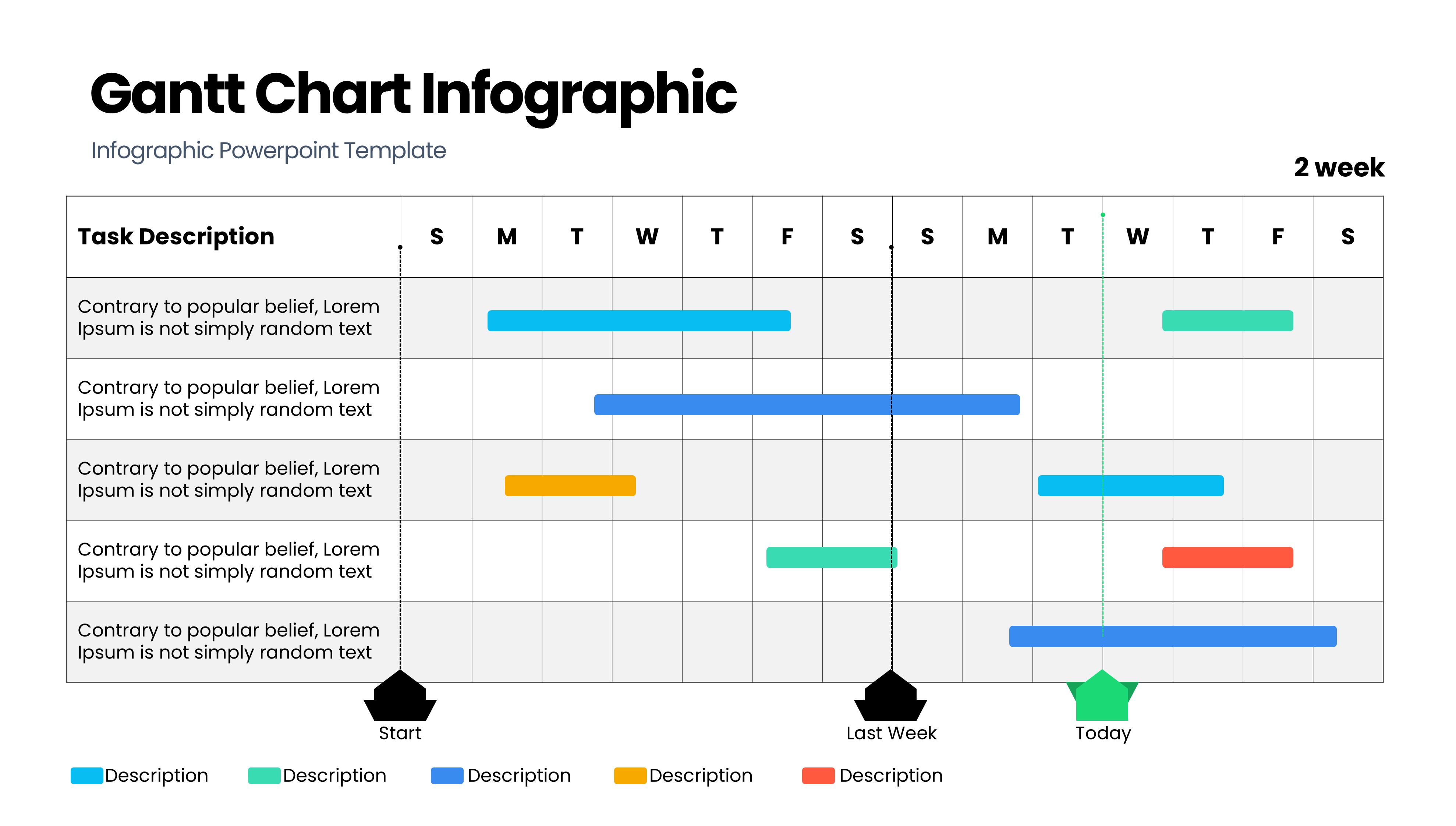 甘特图信息图示PPT模板