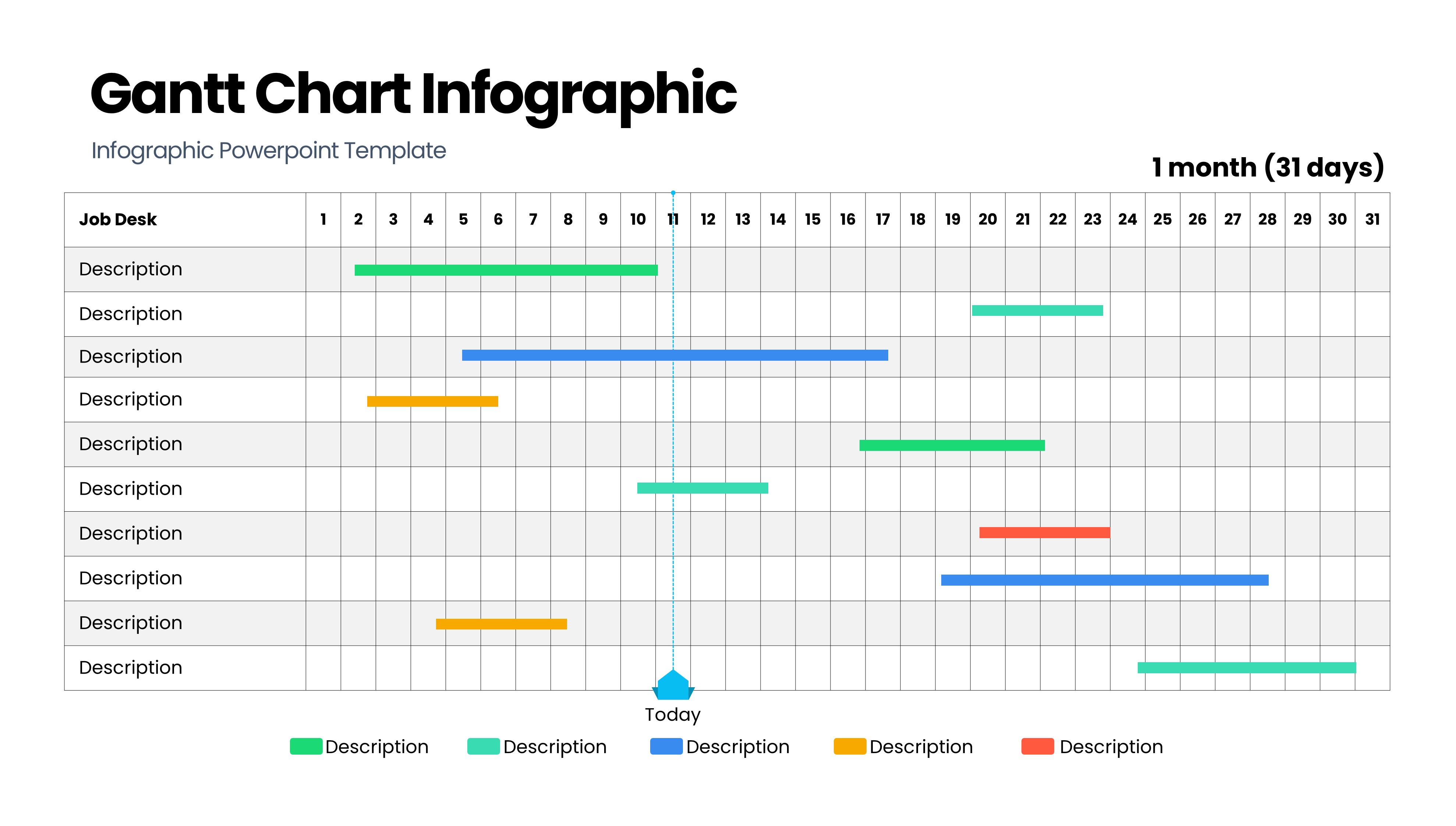 甘特图信息图示PPT模板