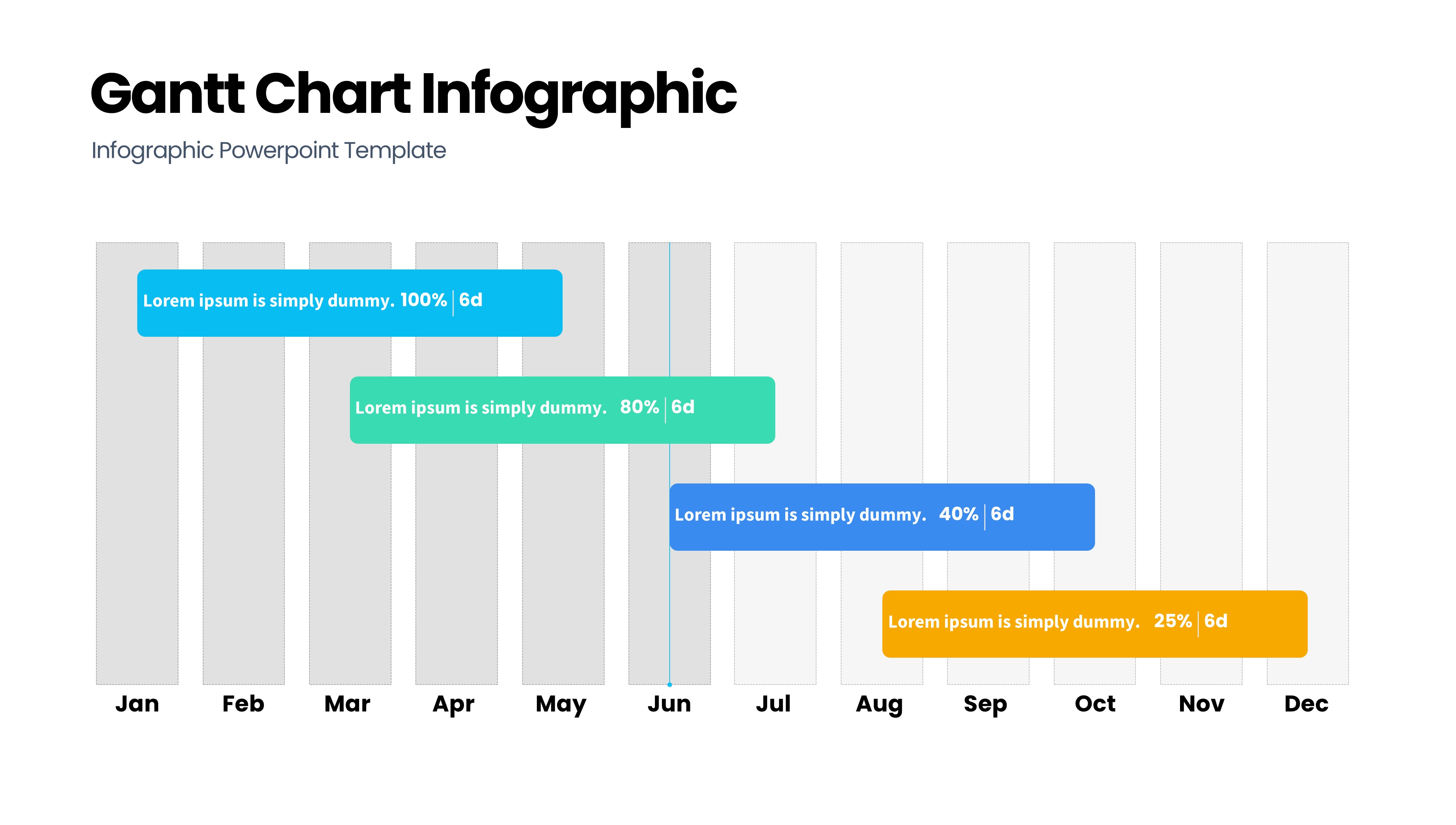 甘特图信息图示PPT模板
