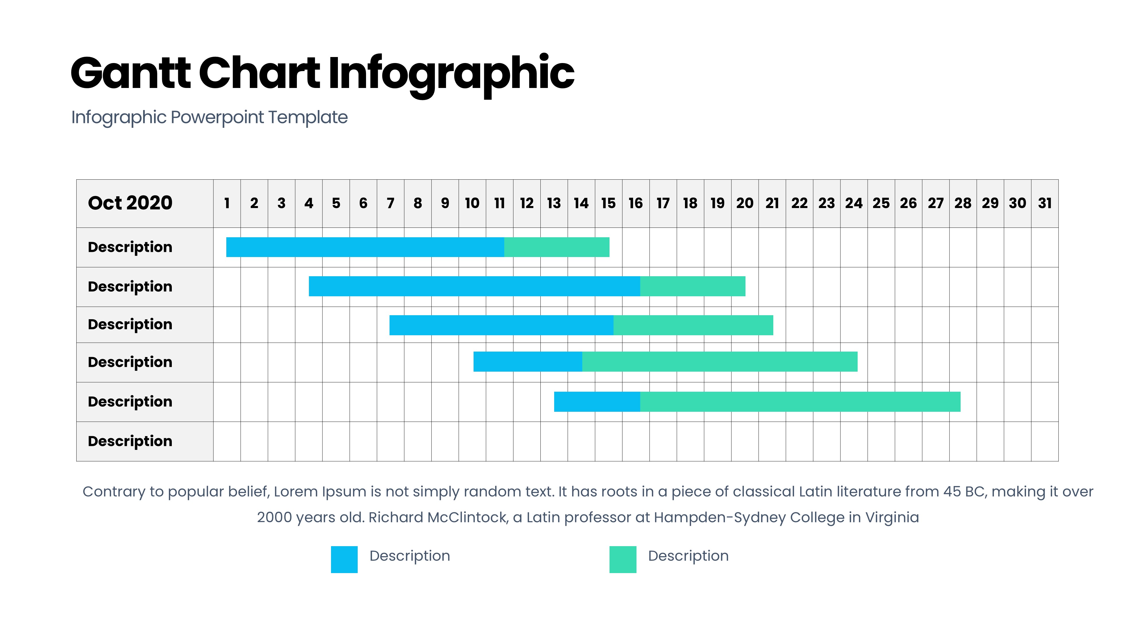 甘特图信息图示PPT模板