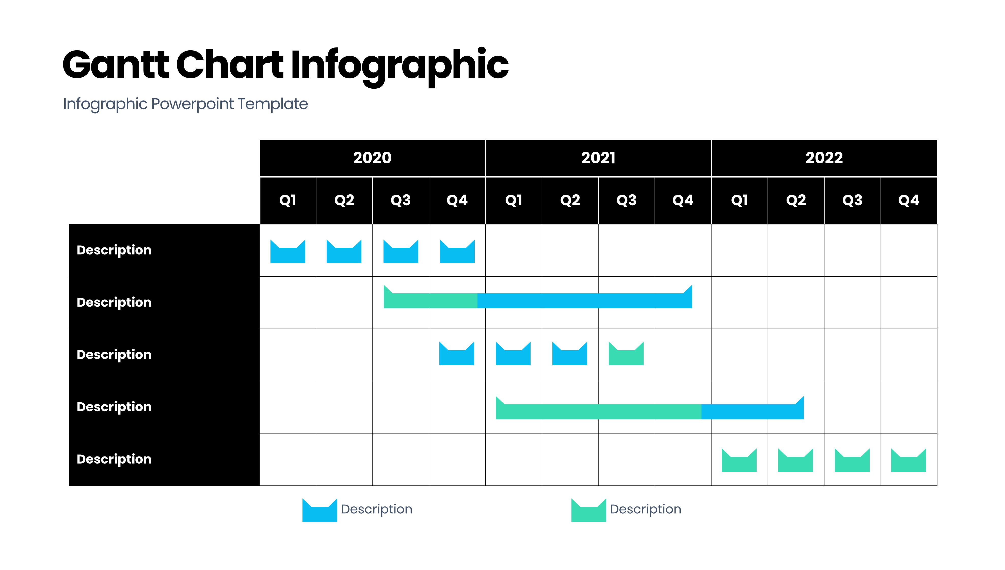 甘特图信息图示PPT模板