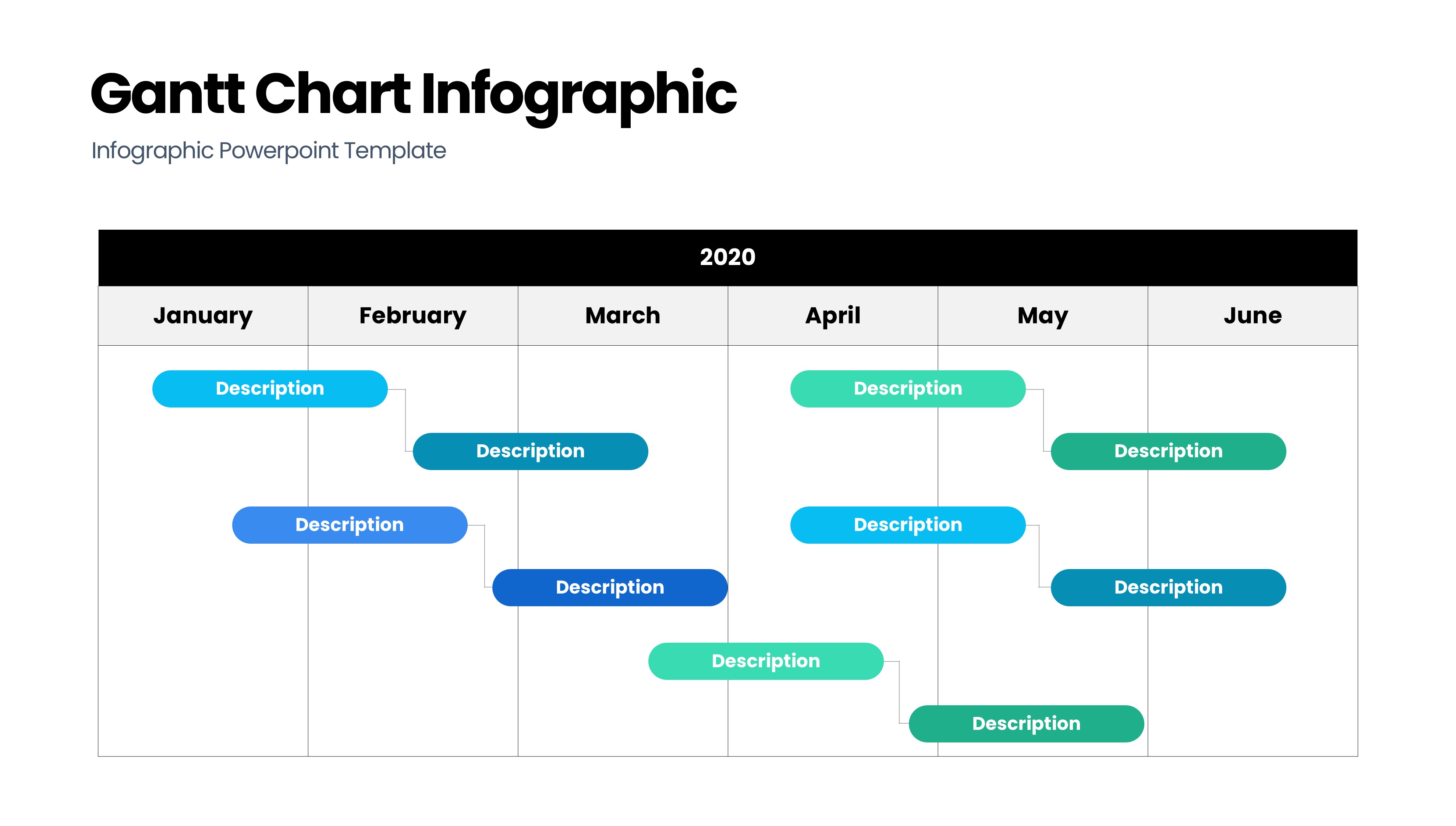 甘特图信息图示PPT模板