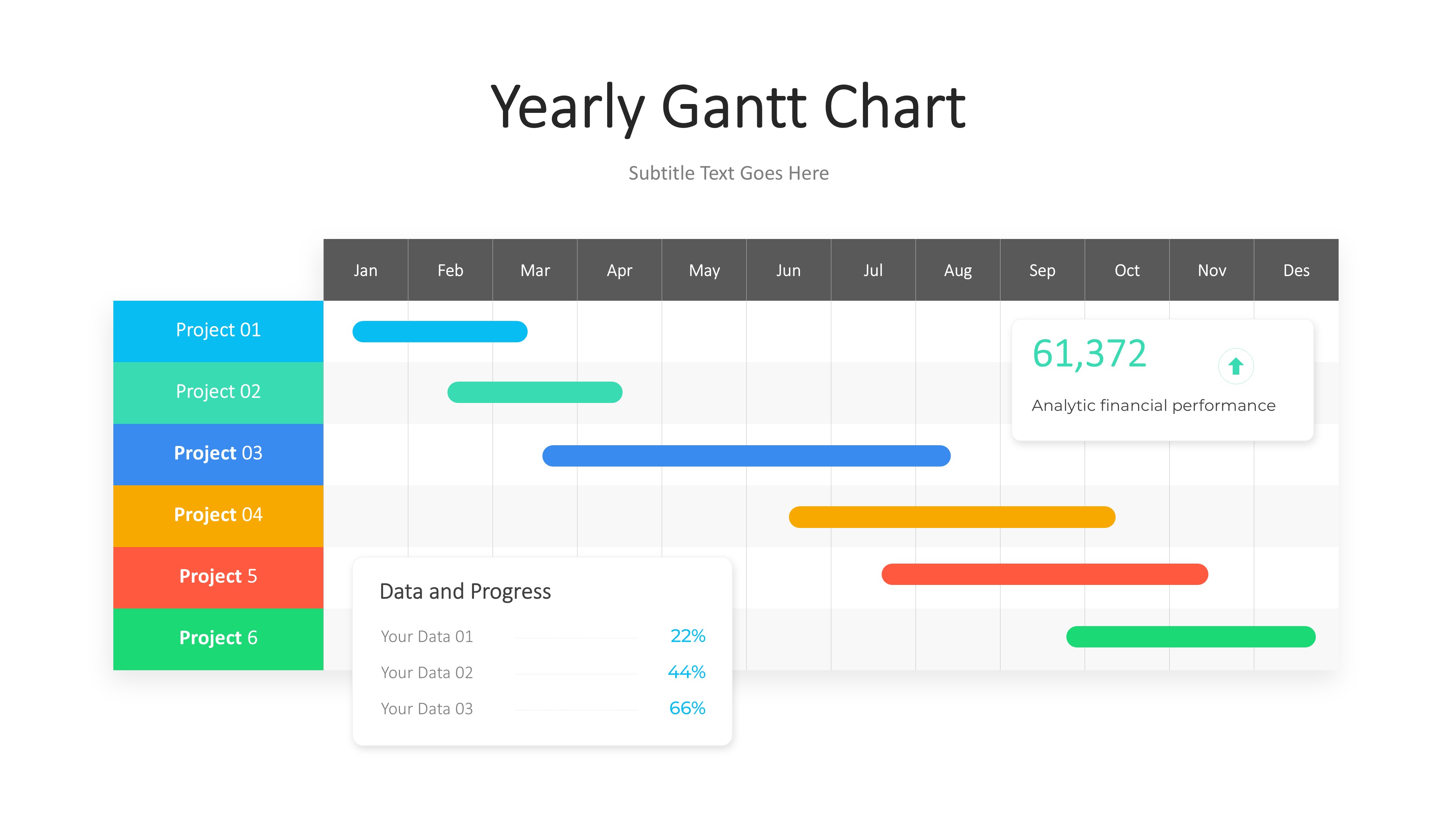 甘特图信息图示PPT模板