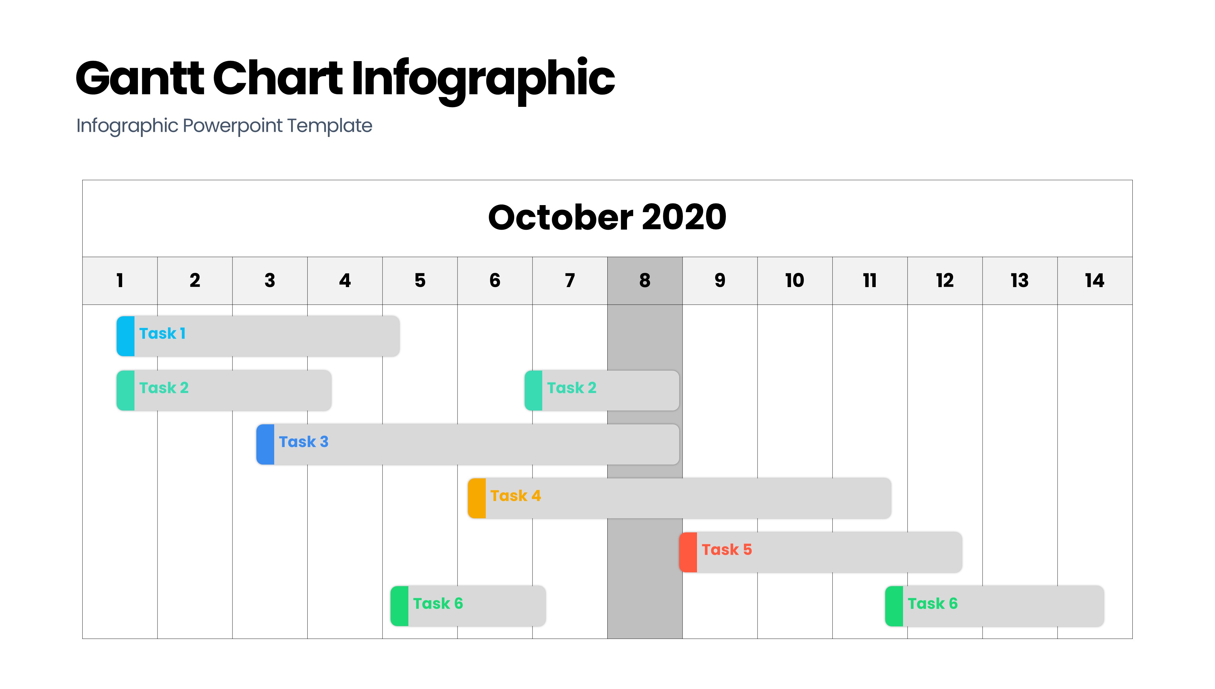 甘特图信息图示PPT模板