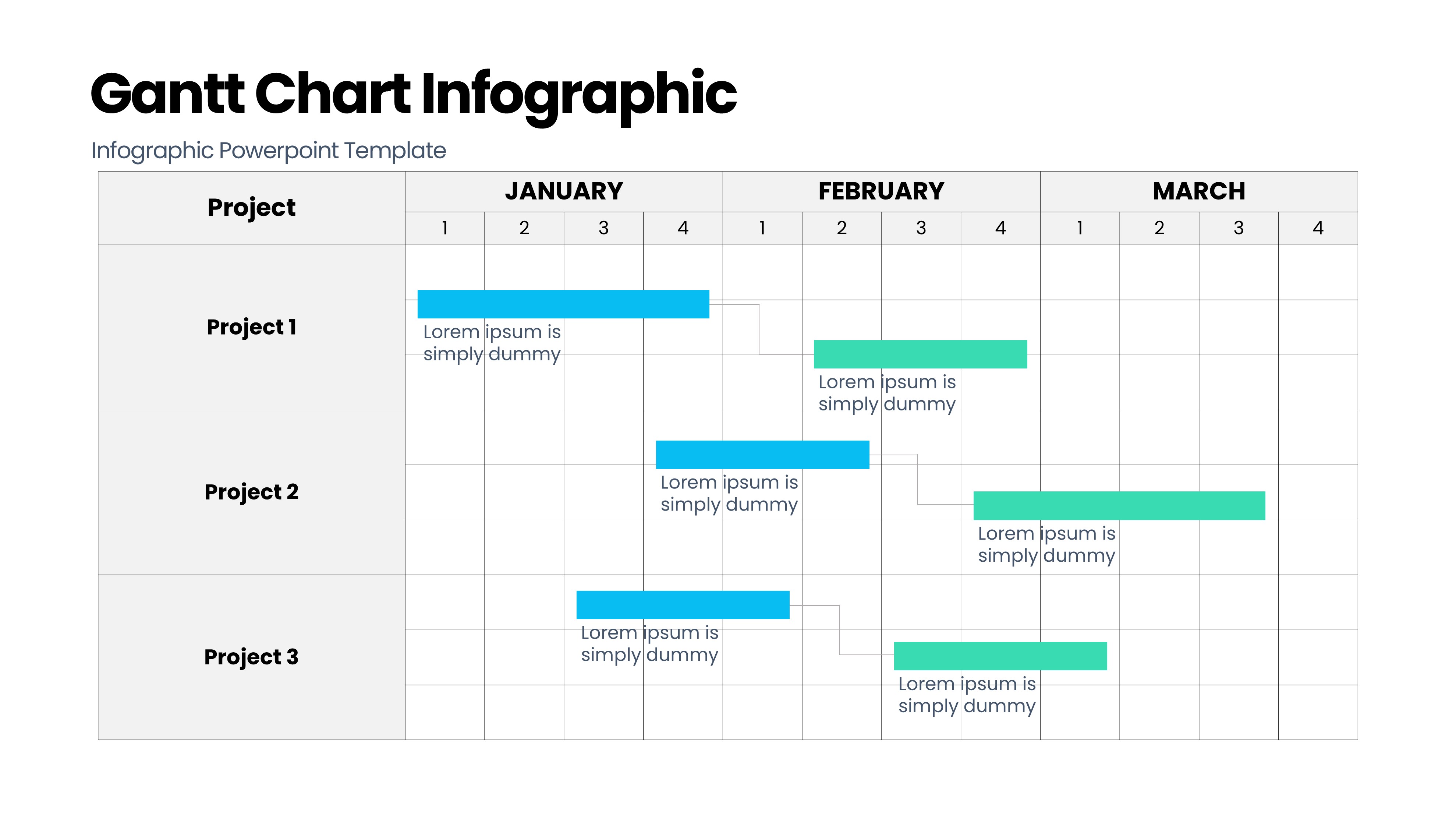 甘特图信息图示PPT模板