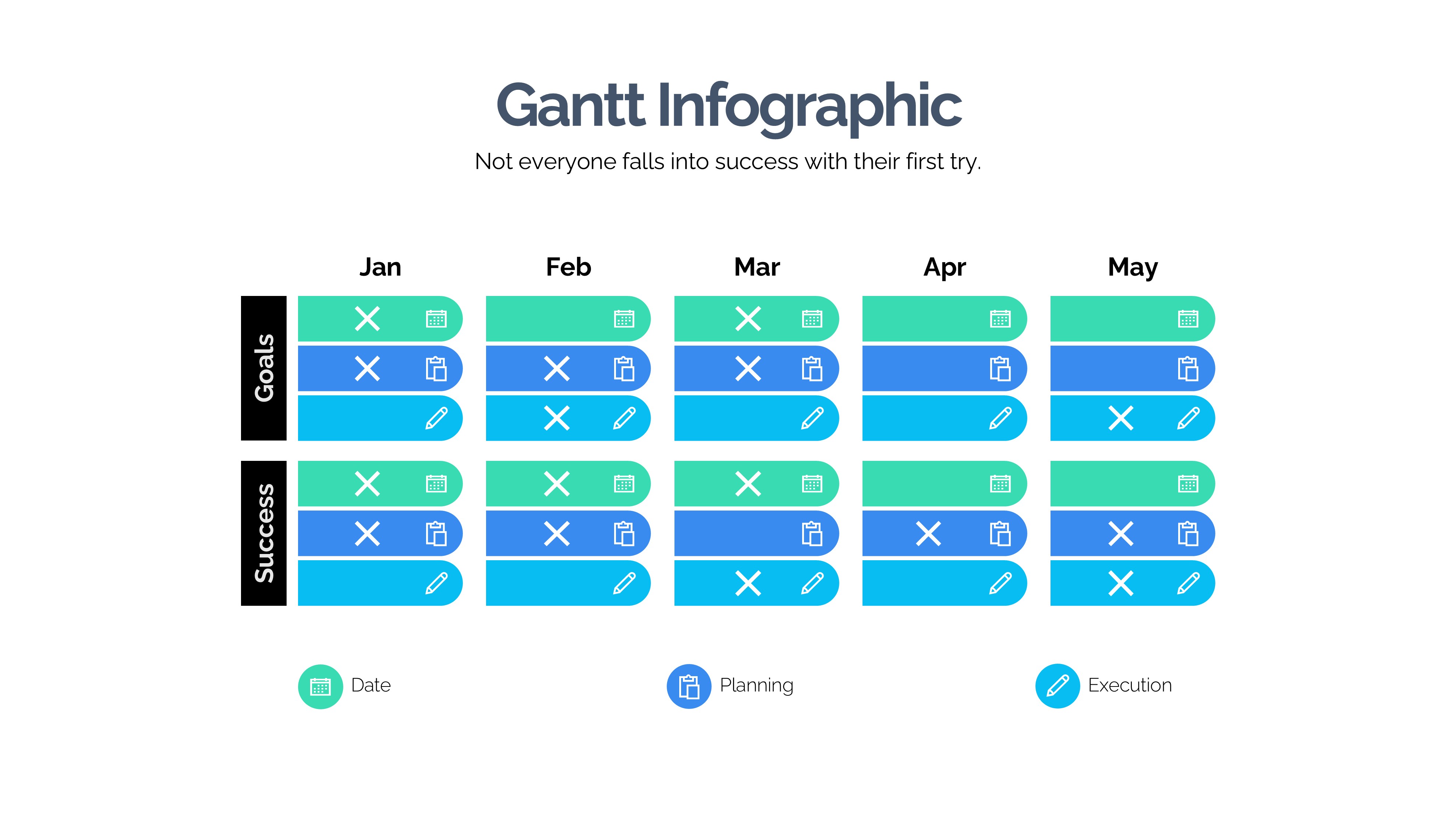 甘特图信息图示PPT模板