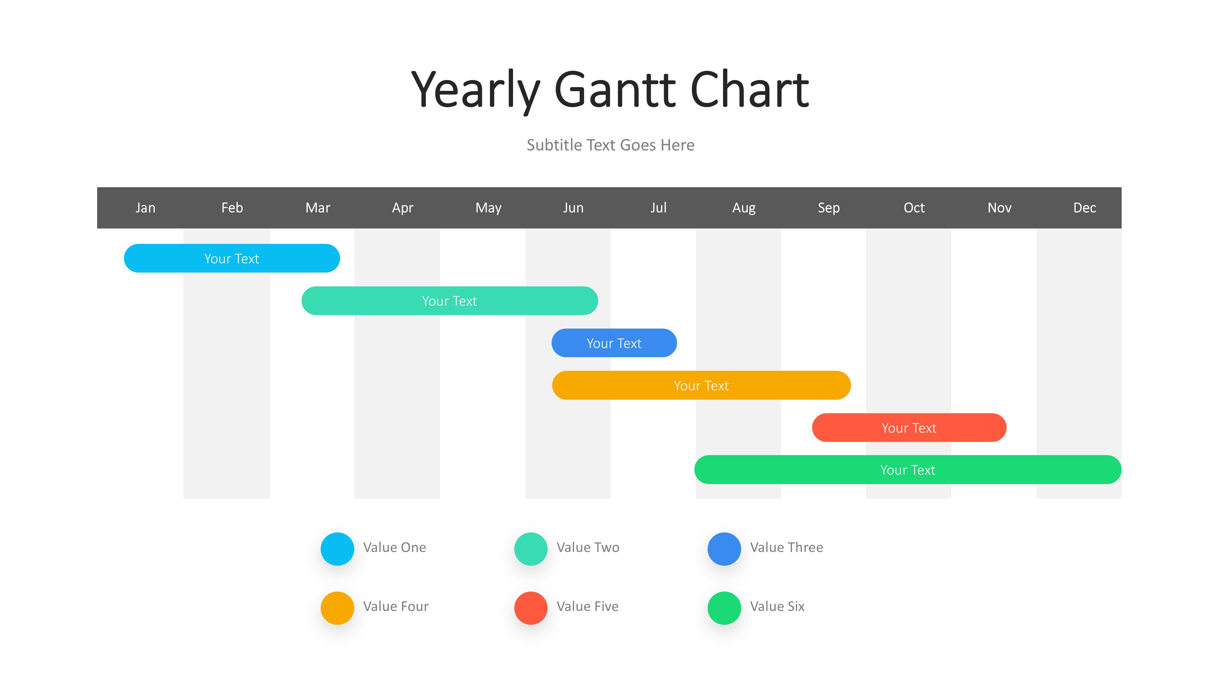 甘特图信息图示PPT模板