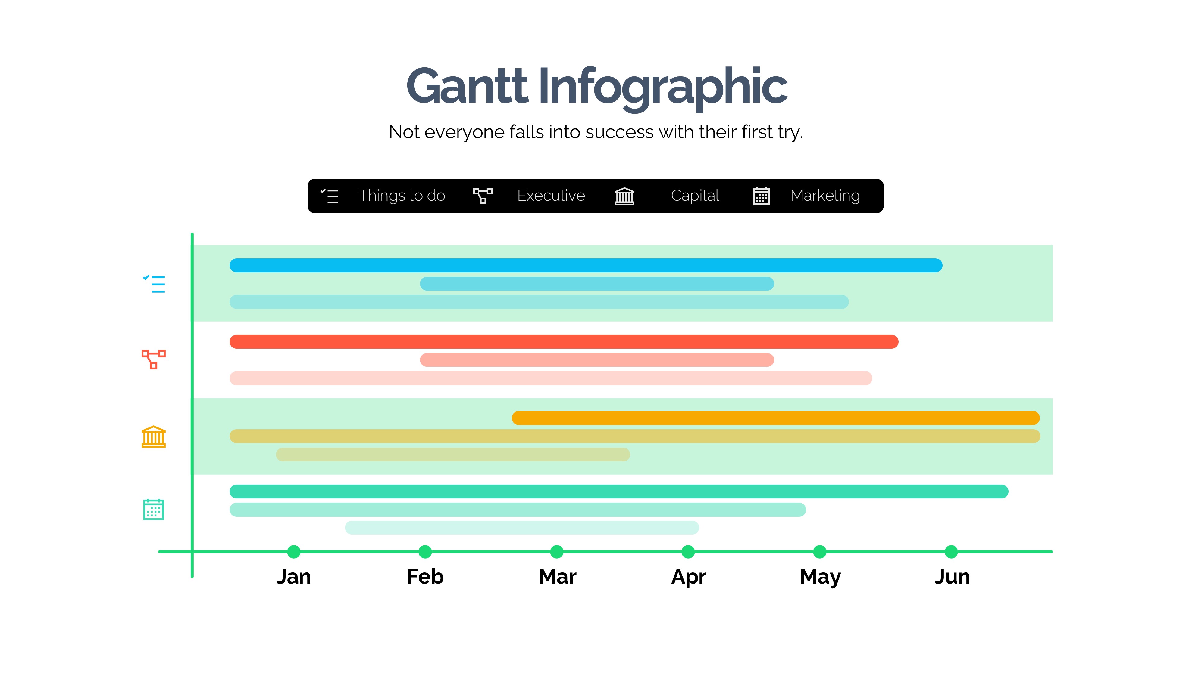 甘特图信息图示PPT模板