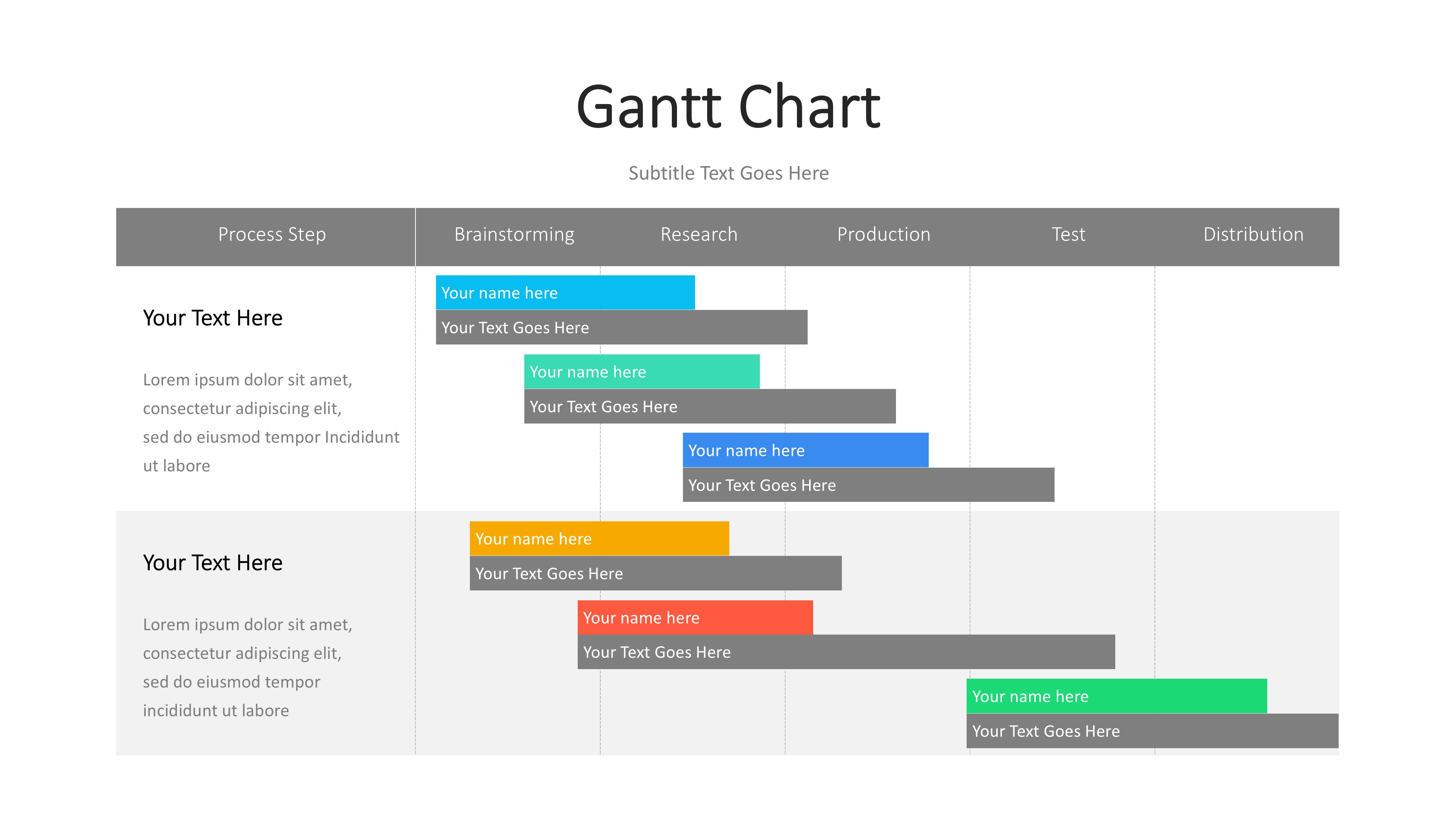 甘特图信息图示PPT模板