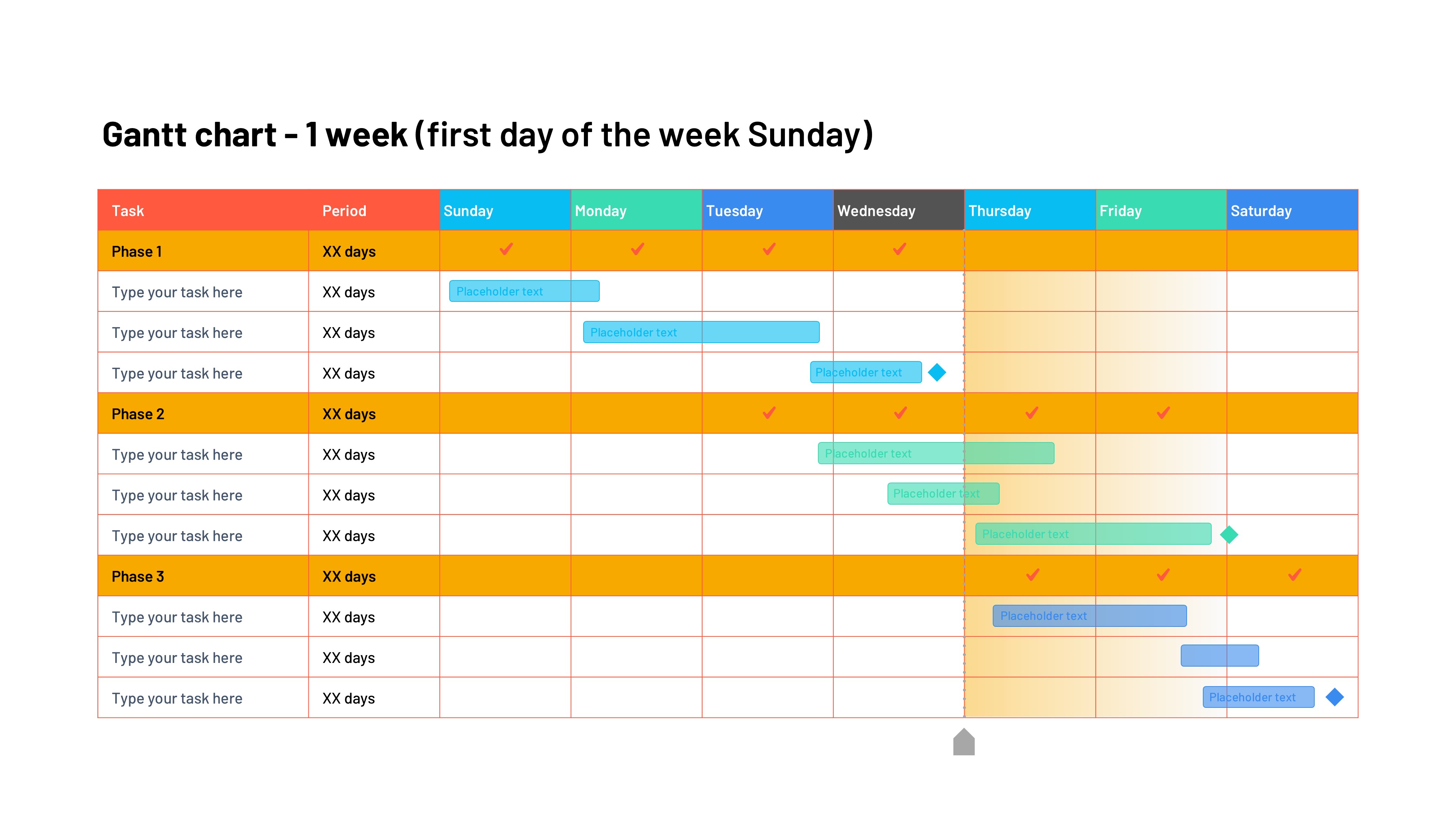 甘特图信息图示PPT模板