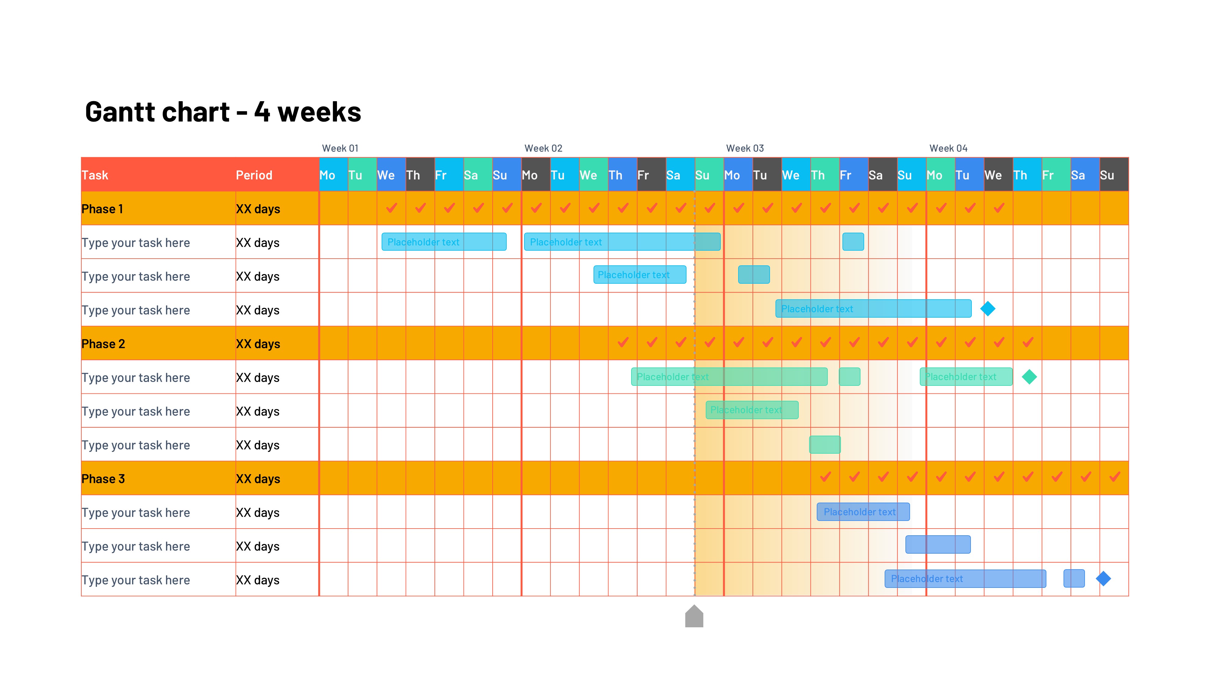 甘特图信息图示PPT模板