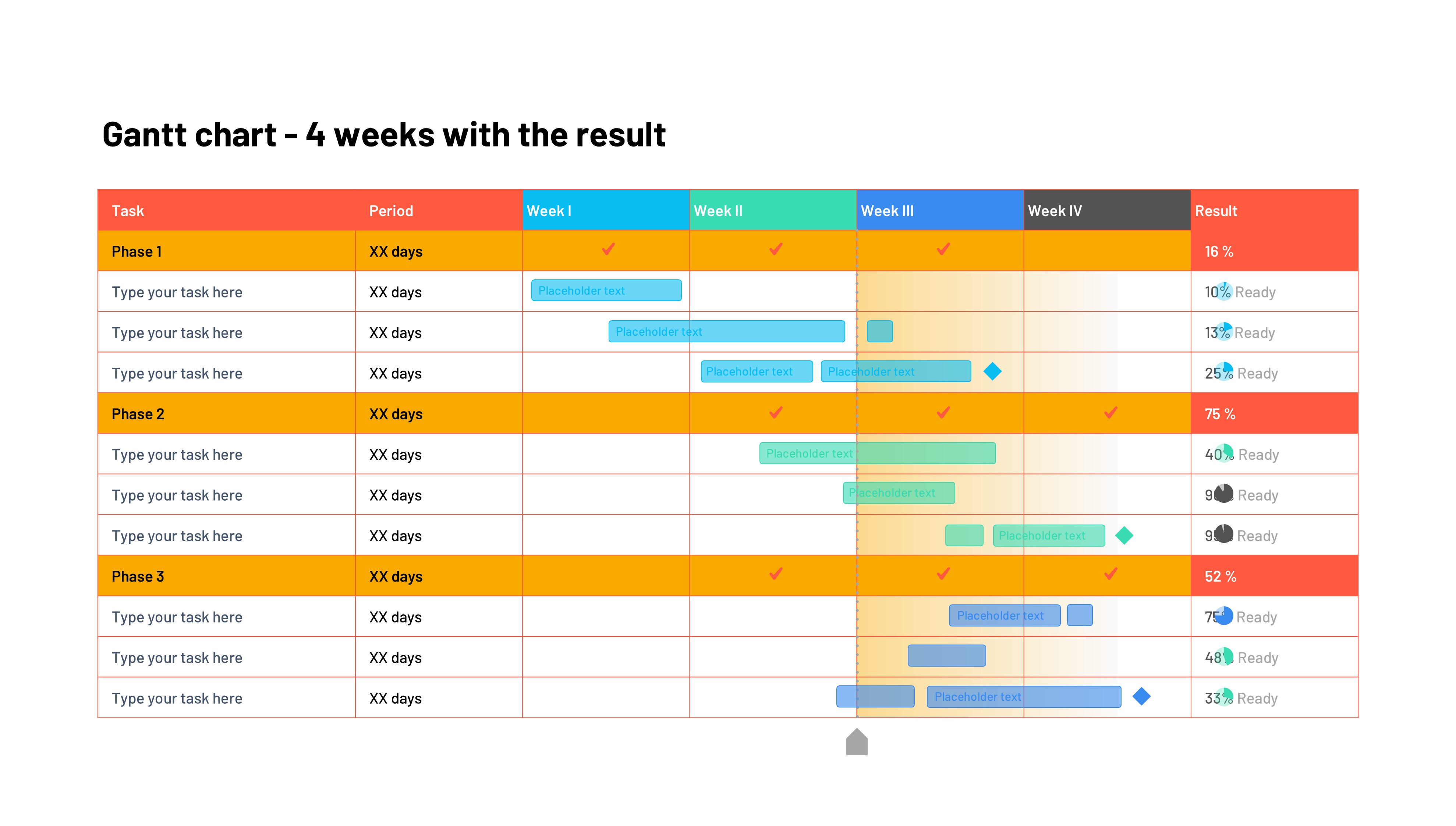 甘特图信息图示PPT模板