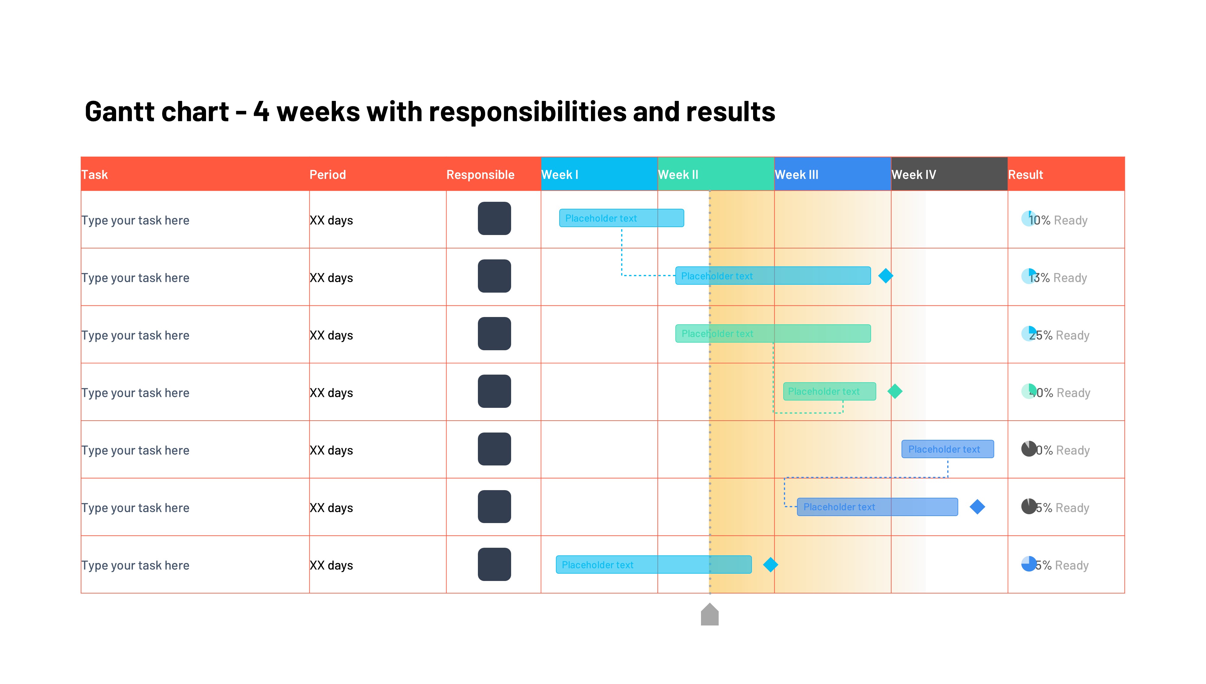 甘特图信息图示PPT模板