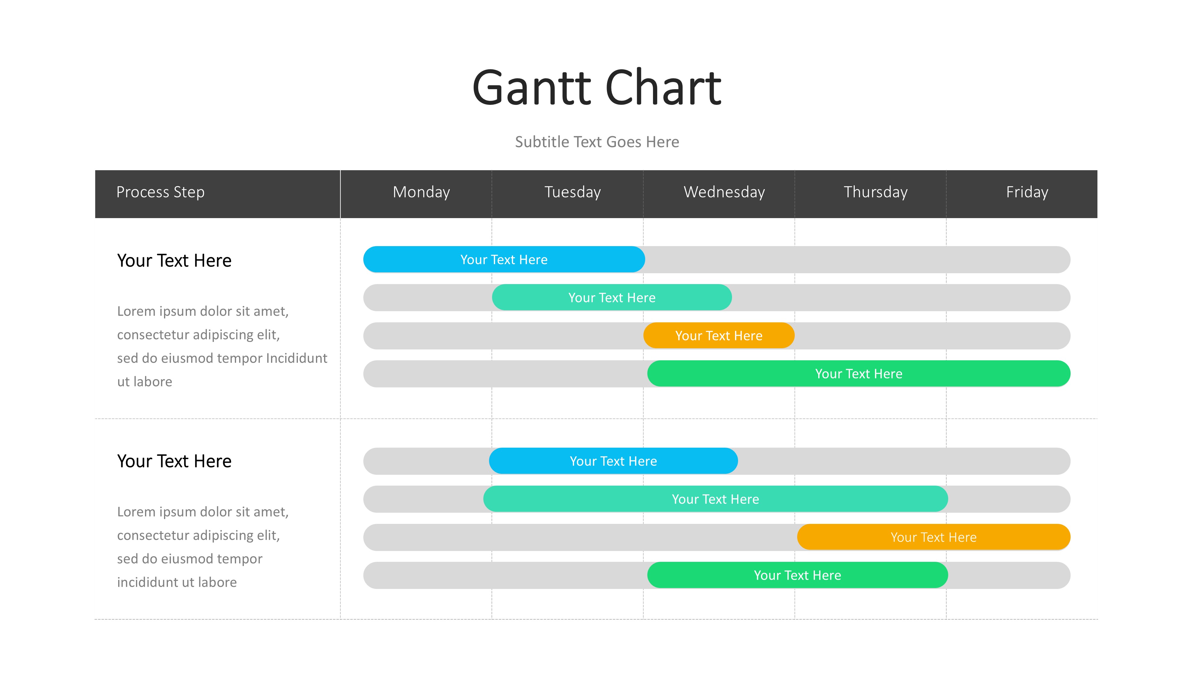 甘特图信息图示PPT模板