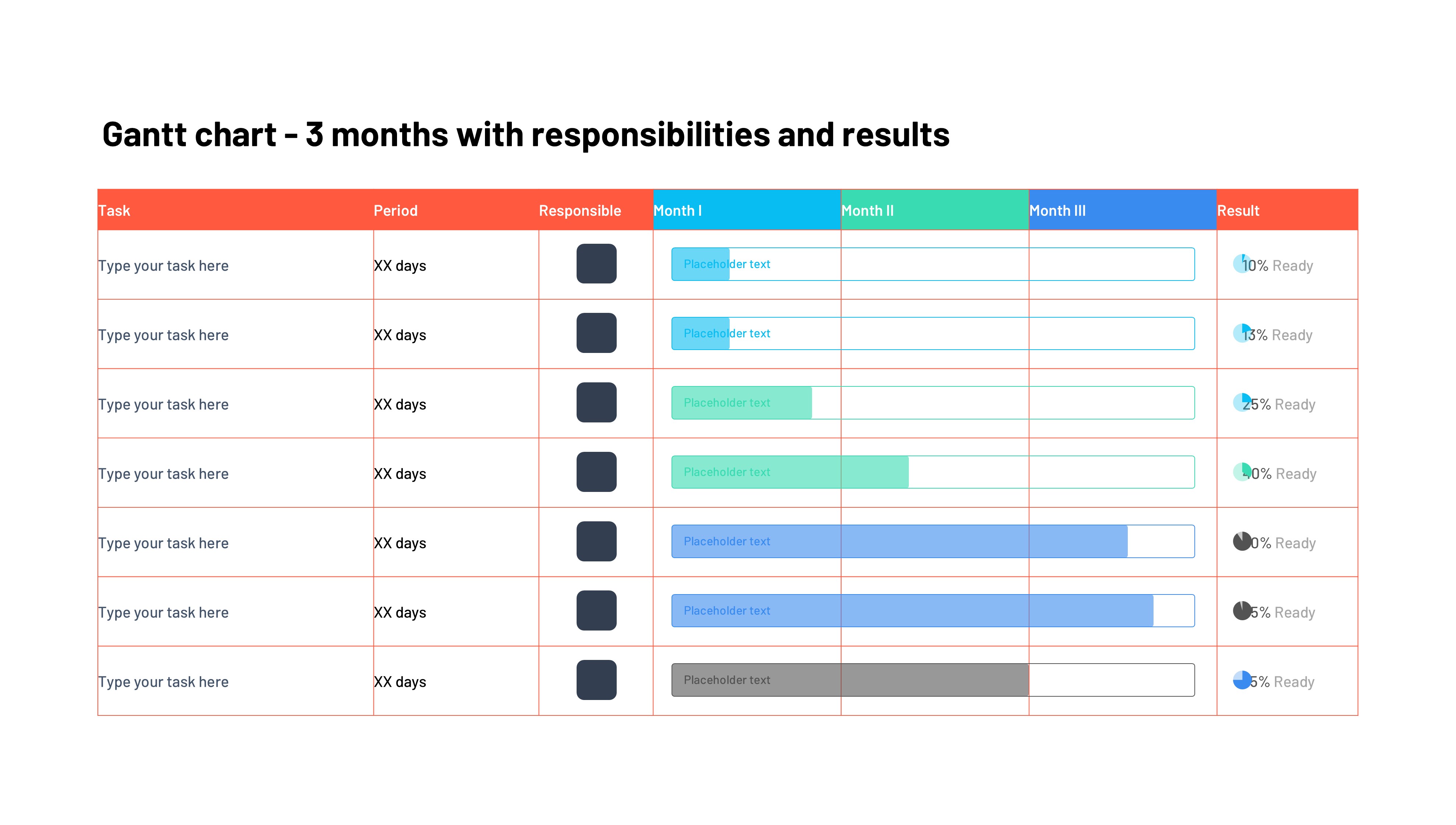 甘特图信息图示PPT模板