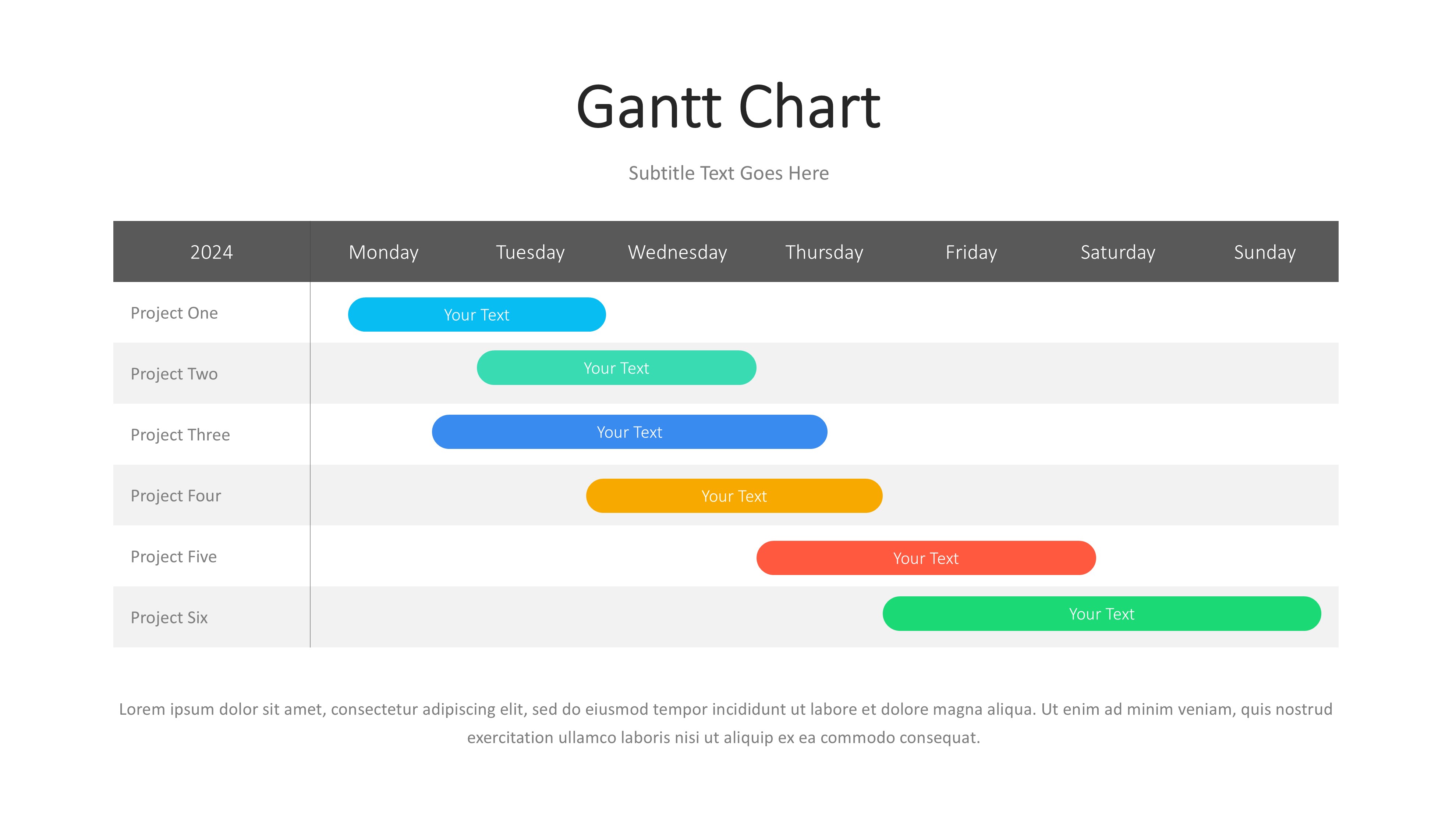 甘特图信息图示PPT模板