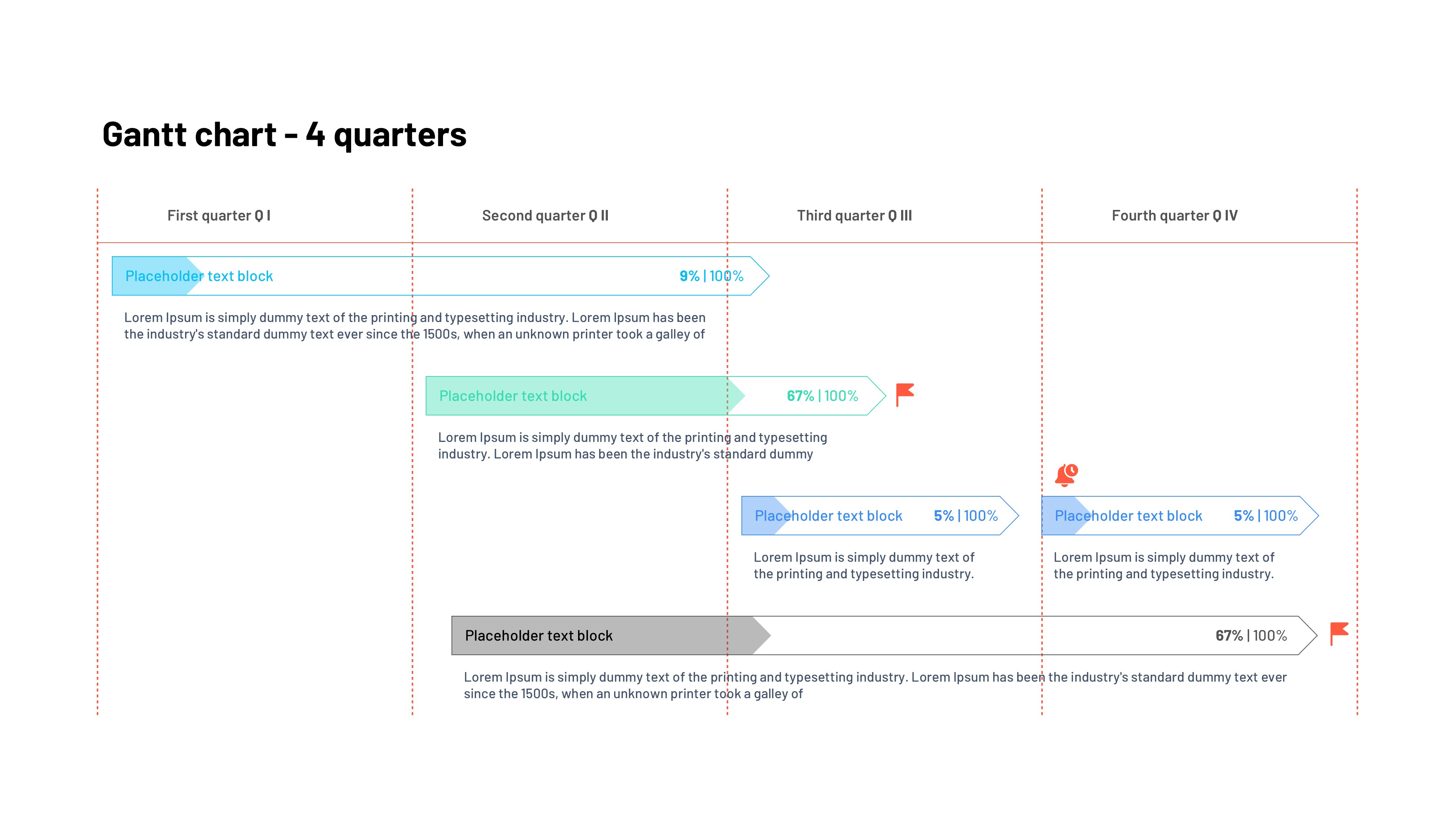 甘特图信息图示PPT模板