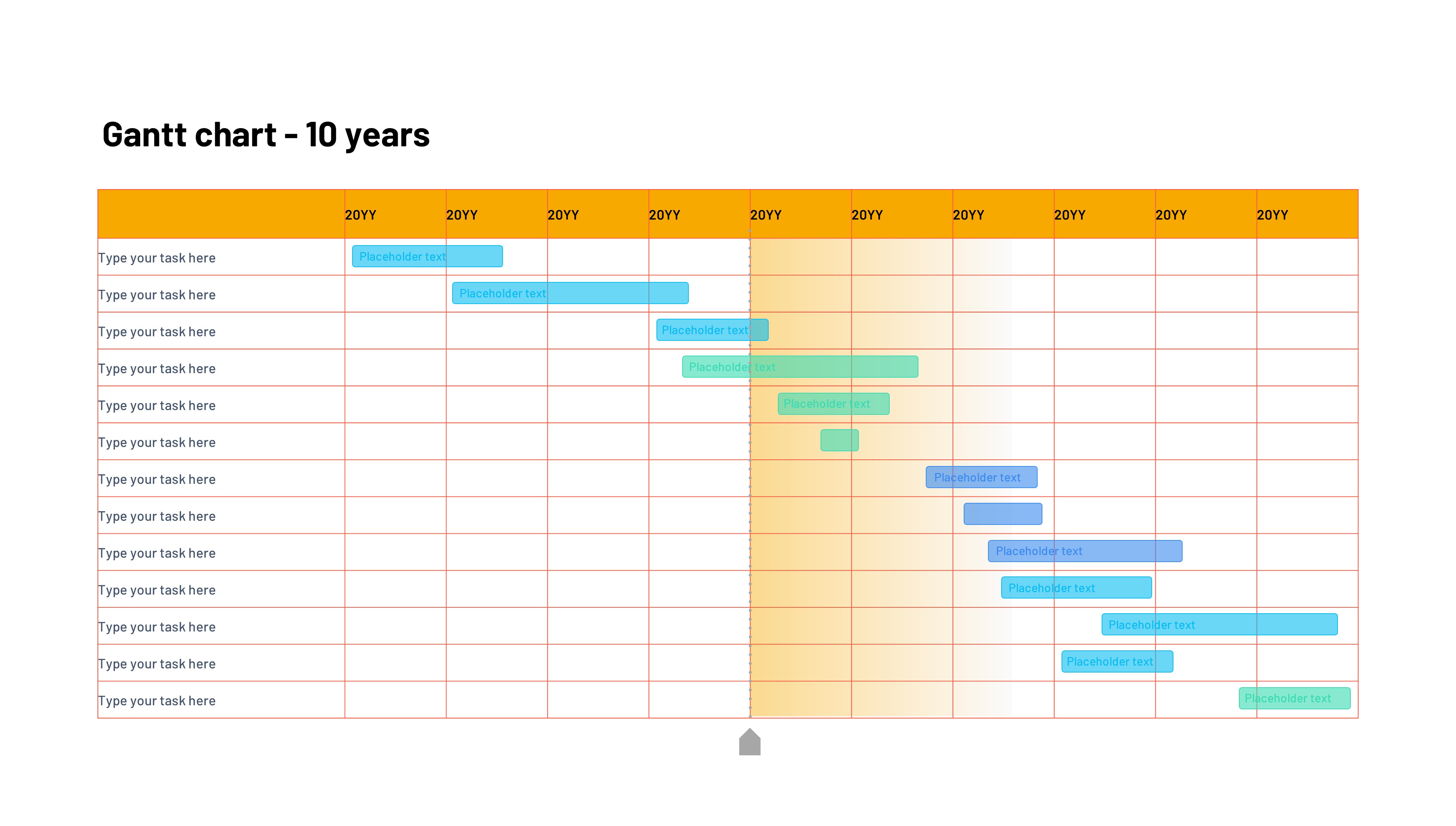 甘特图信息图示PPT模板
