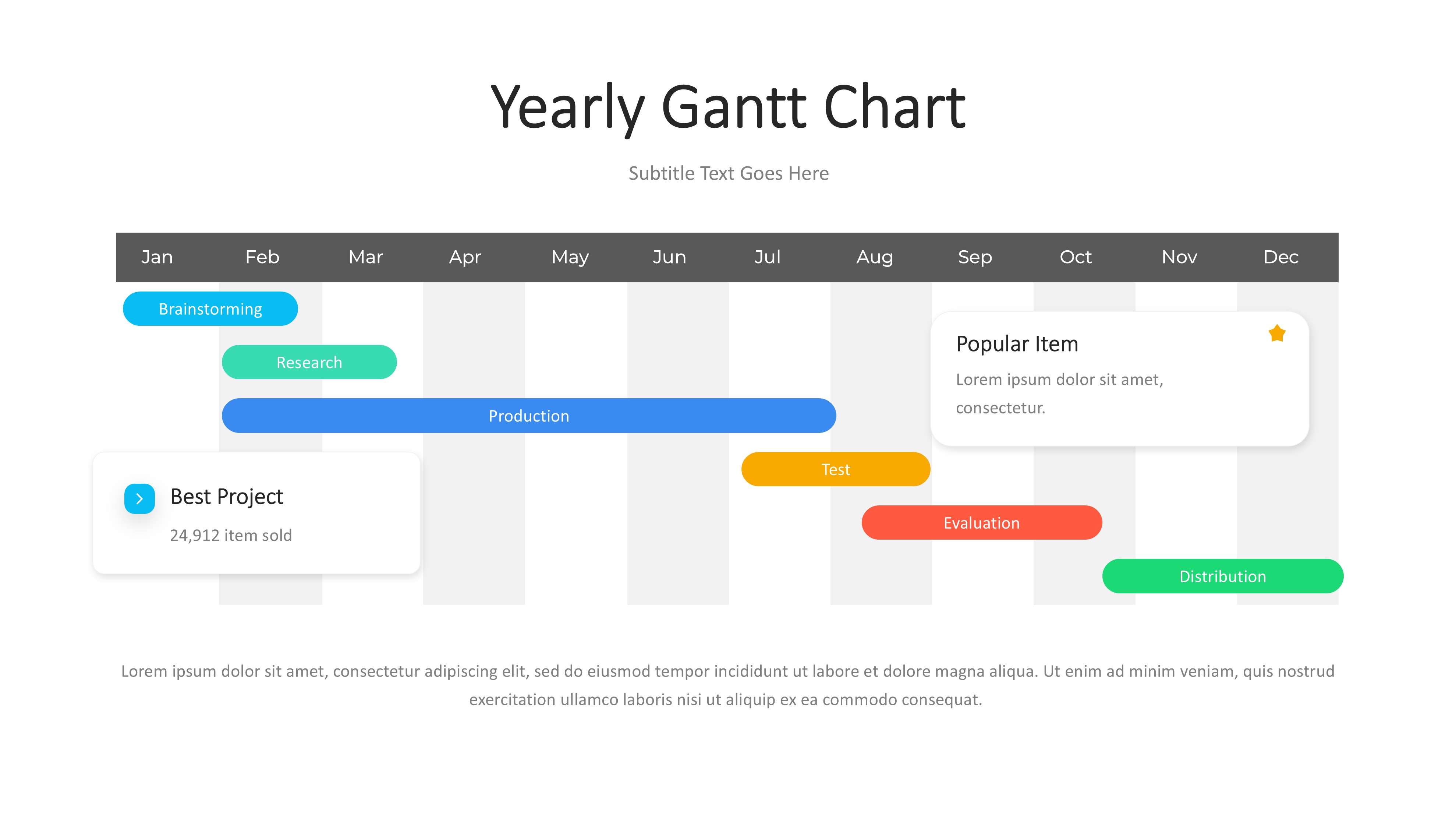 甘特图信息图示PPT模板