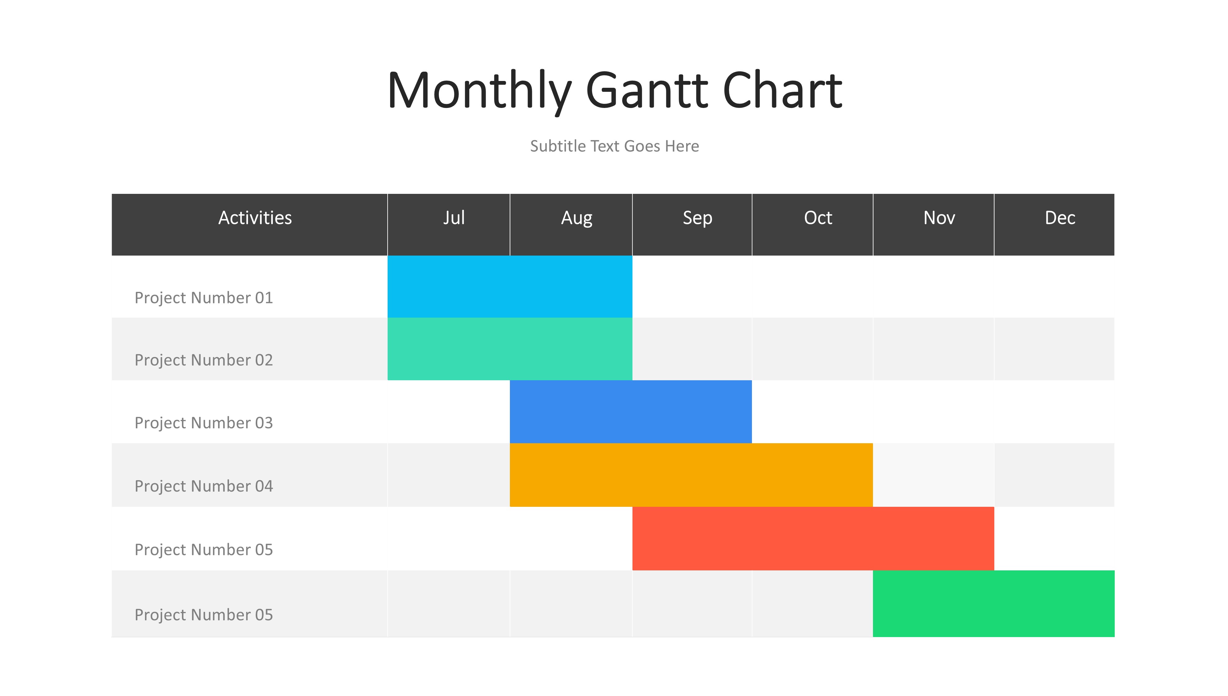 甘特图信息图示PPT模板