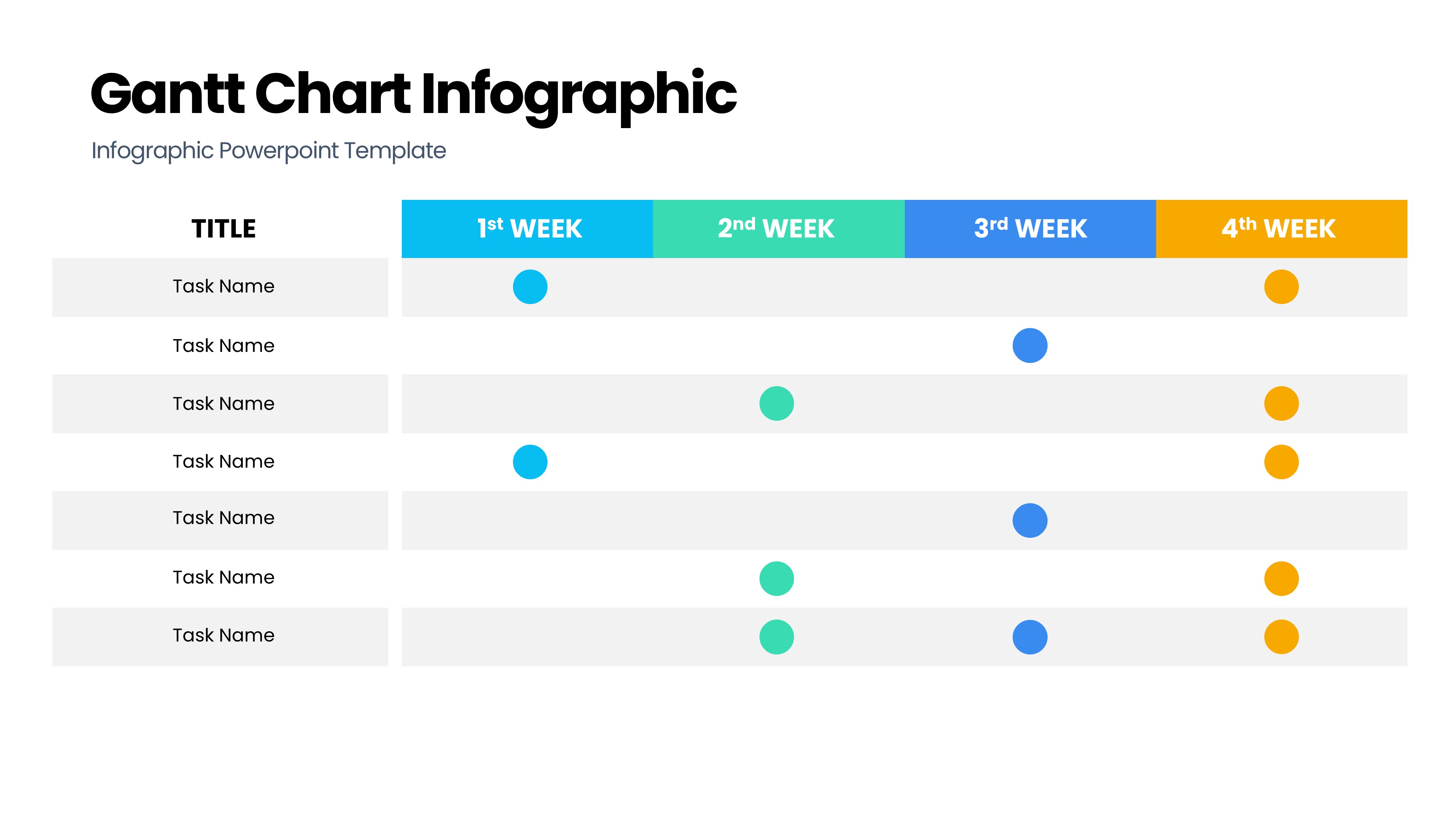 甘特图信息图示PPT模板