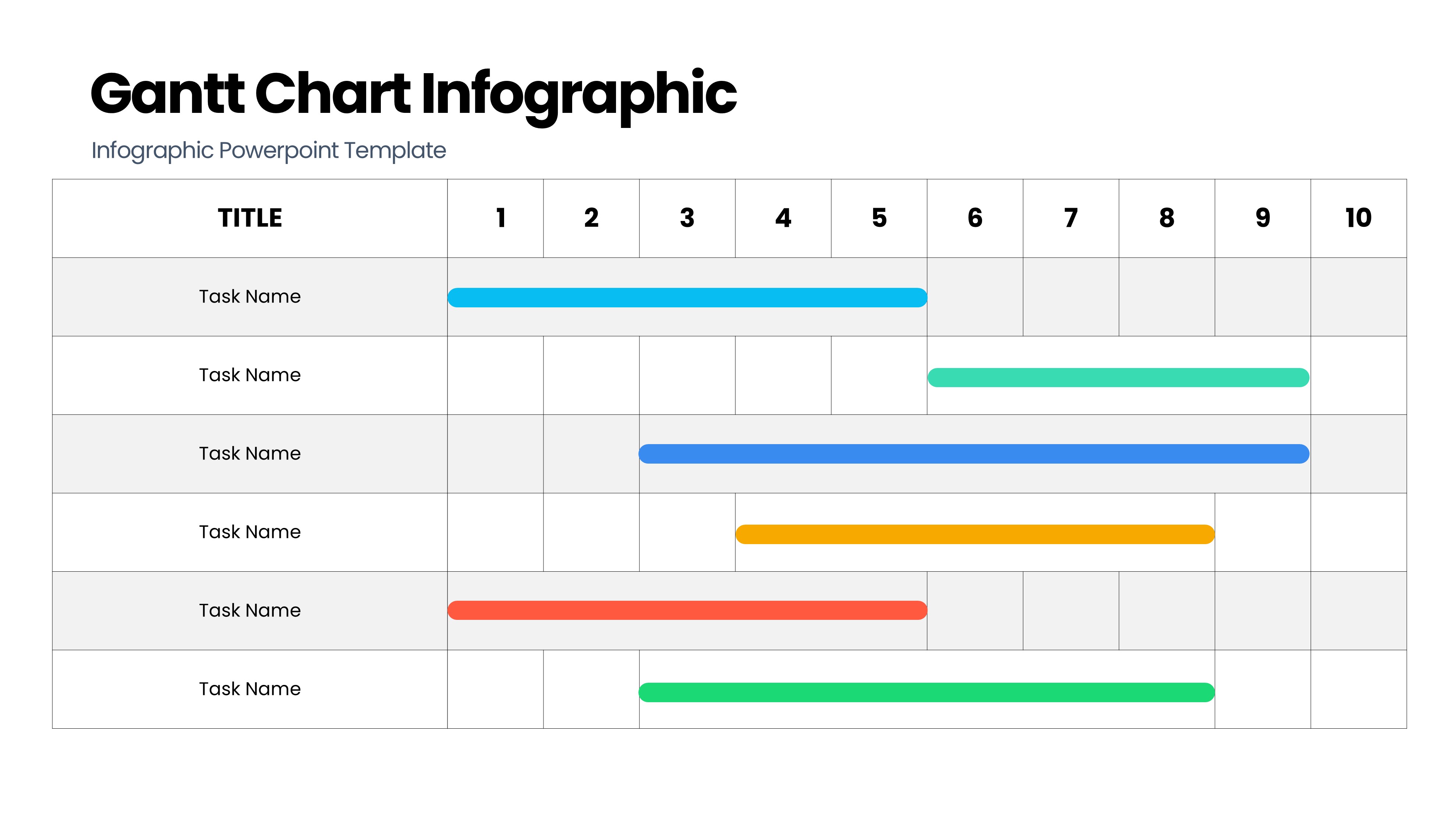 甘特图信息图示PPT模板