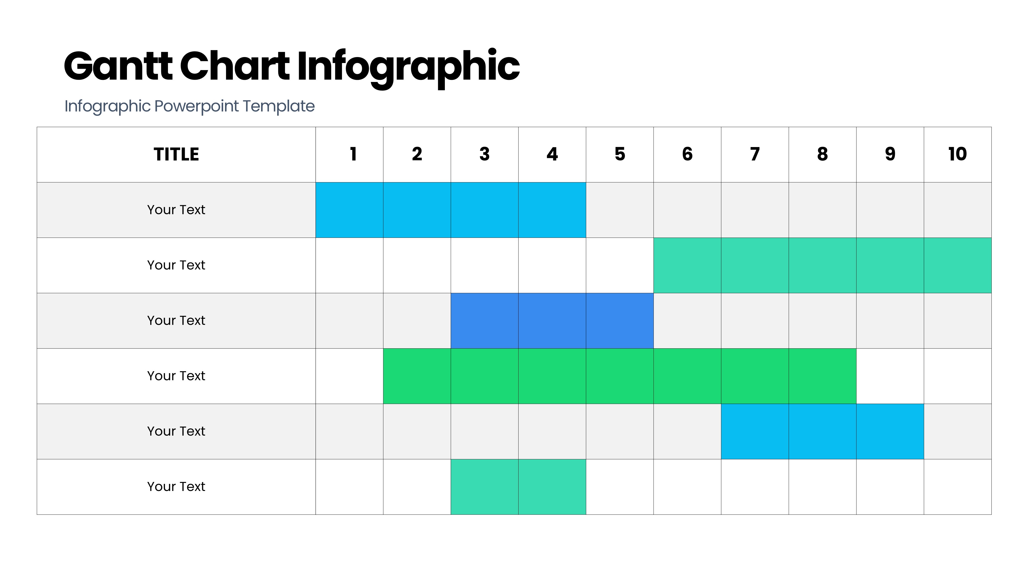甘特图信息图示PPT模板