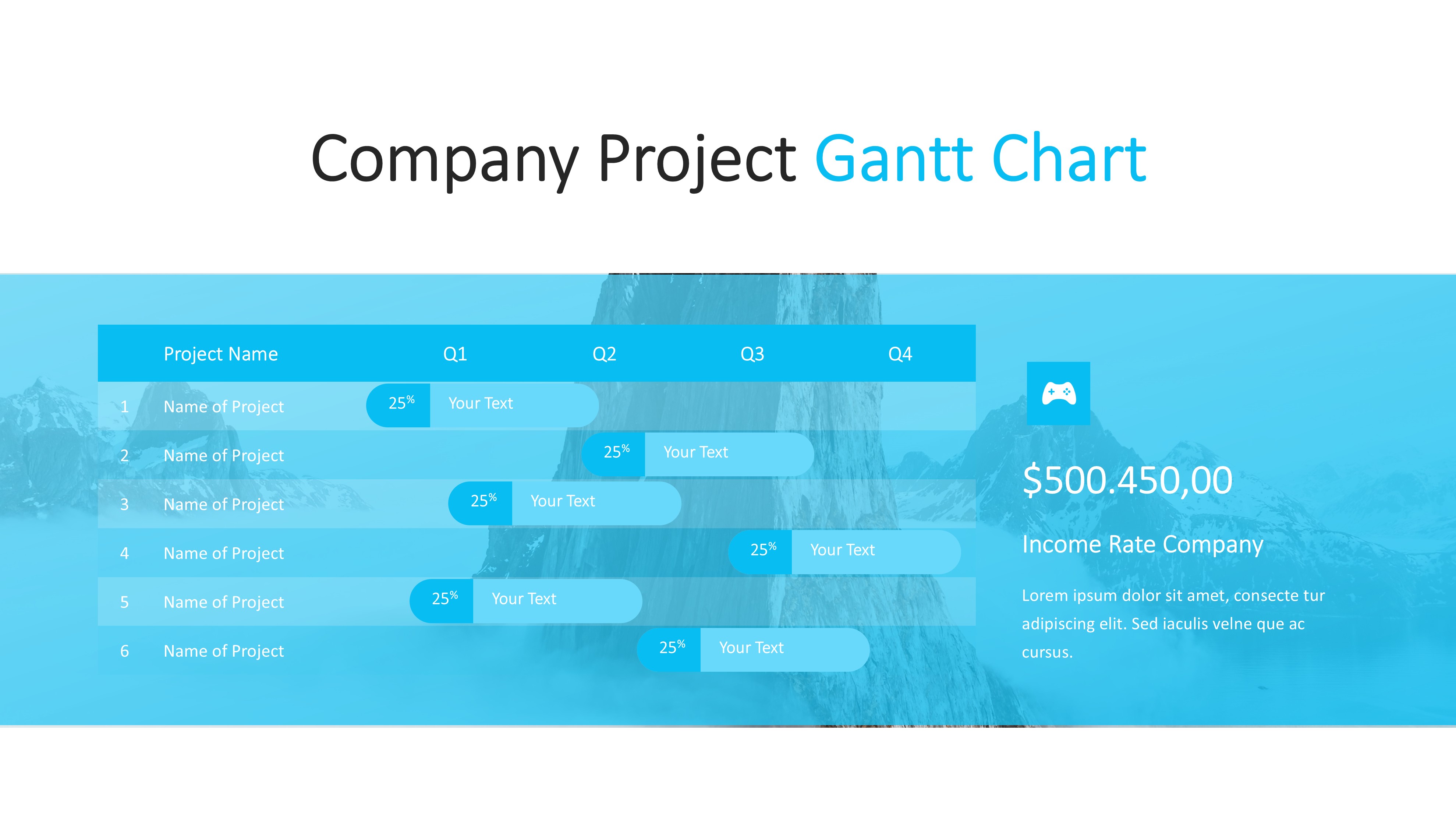 甘特图信息图示PPT模板