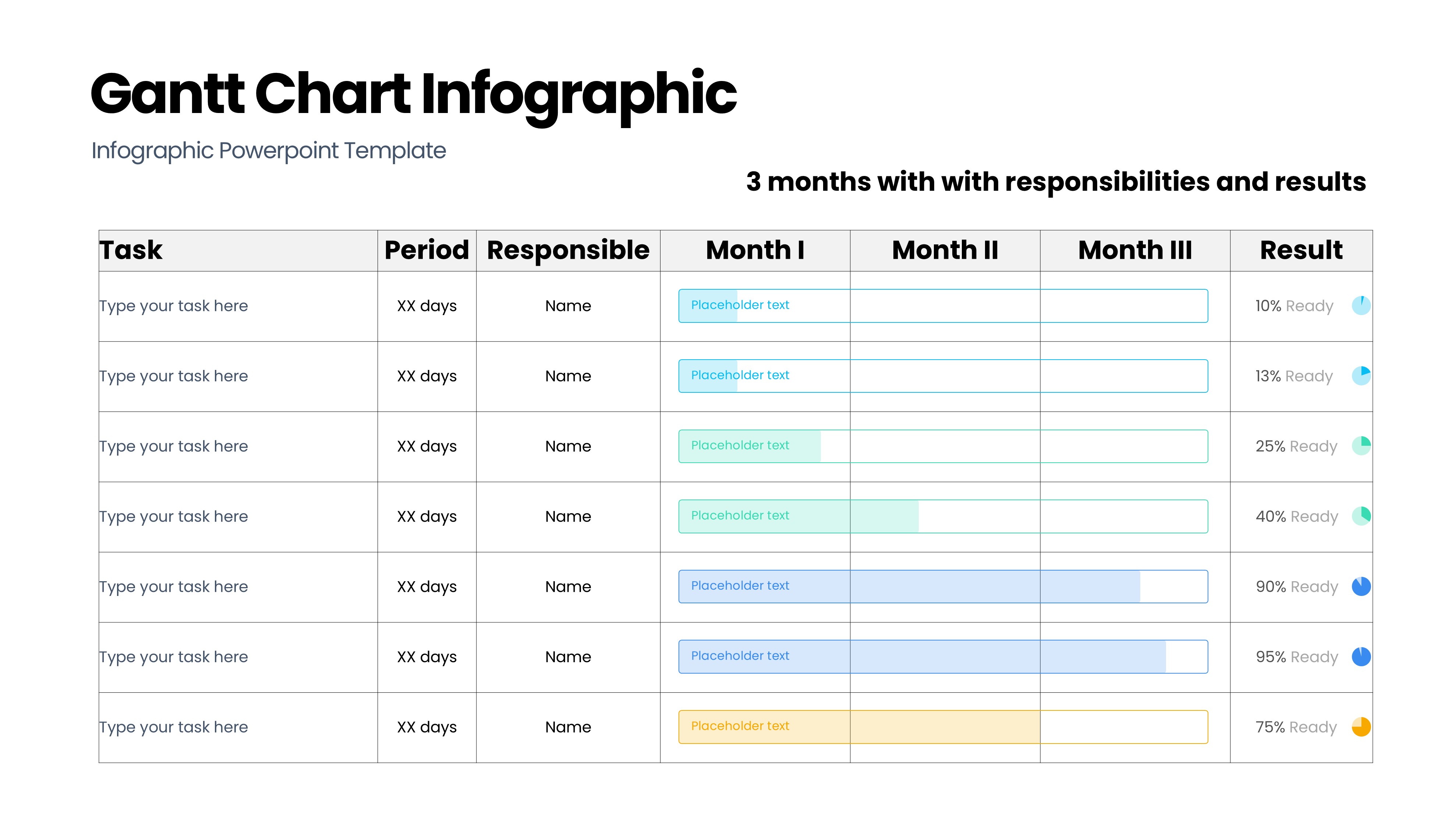 甘特图信息图示PPT模板