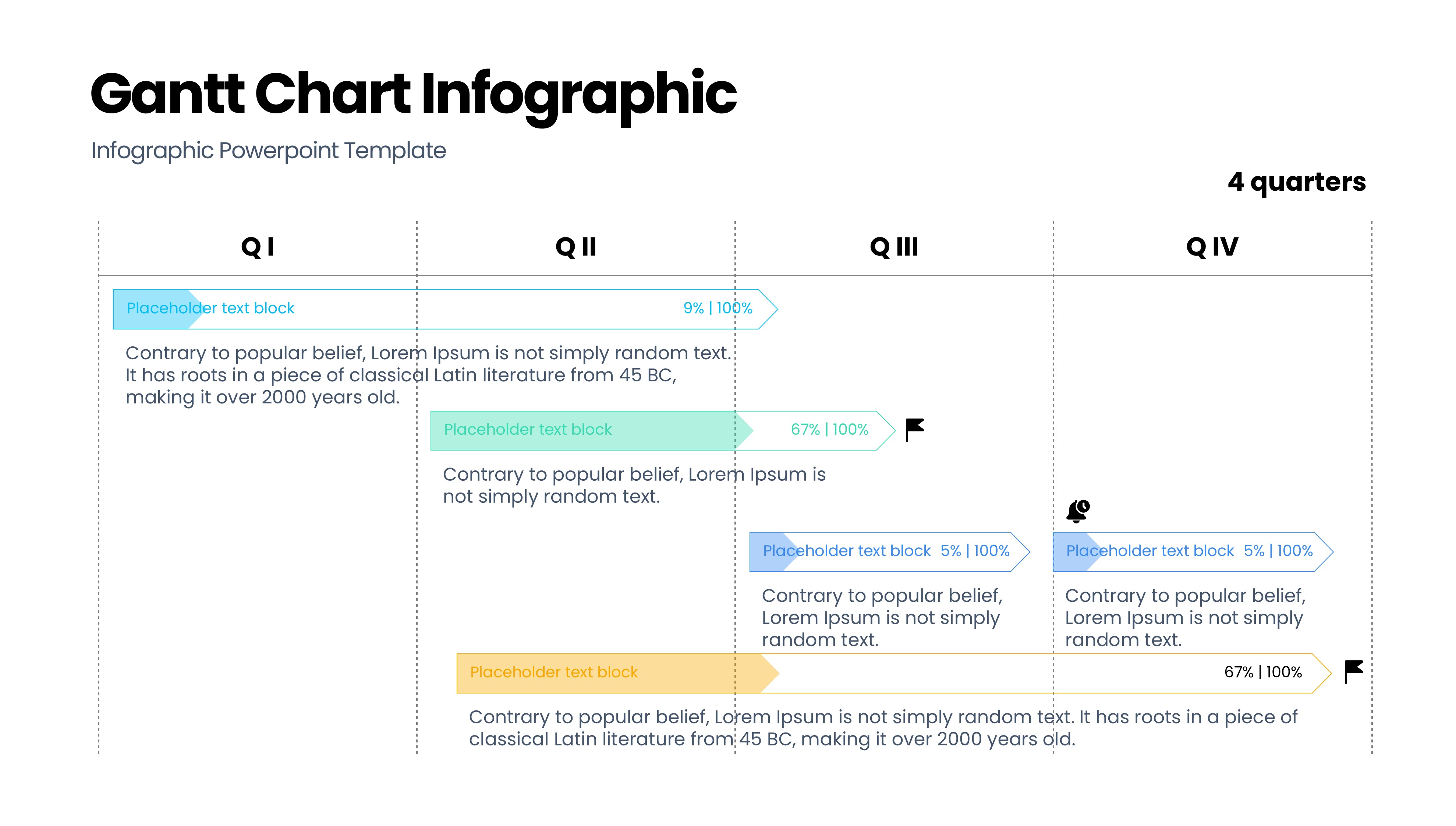 甘特图信息图示PPT模板
