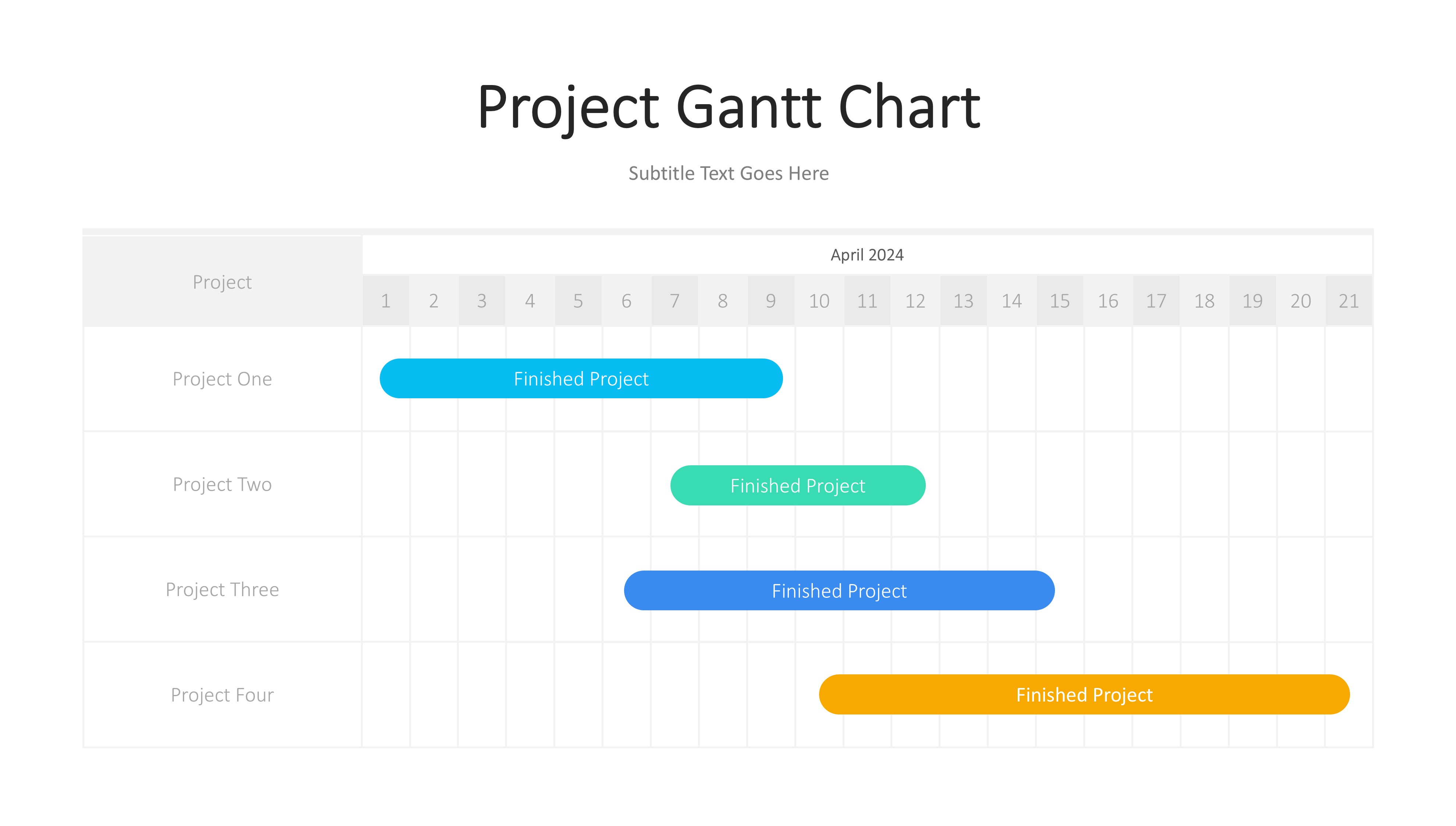 甘特图信息图示PPT模板