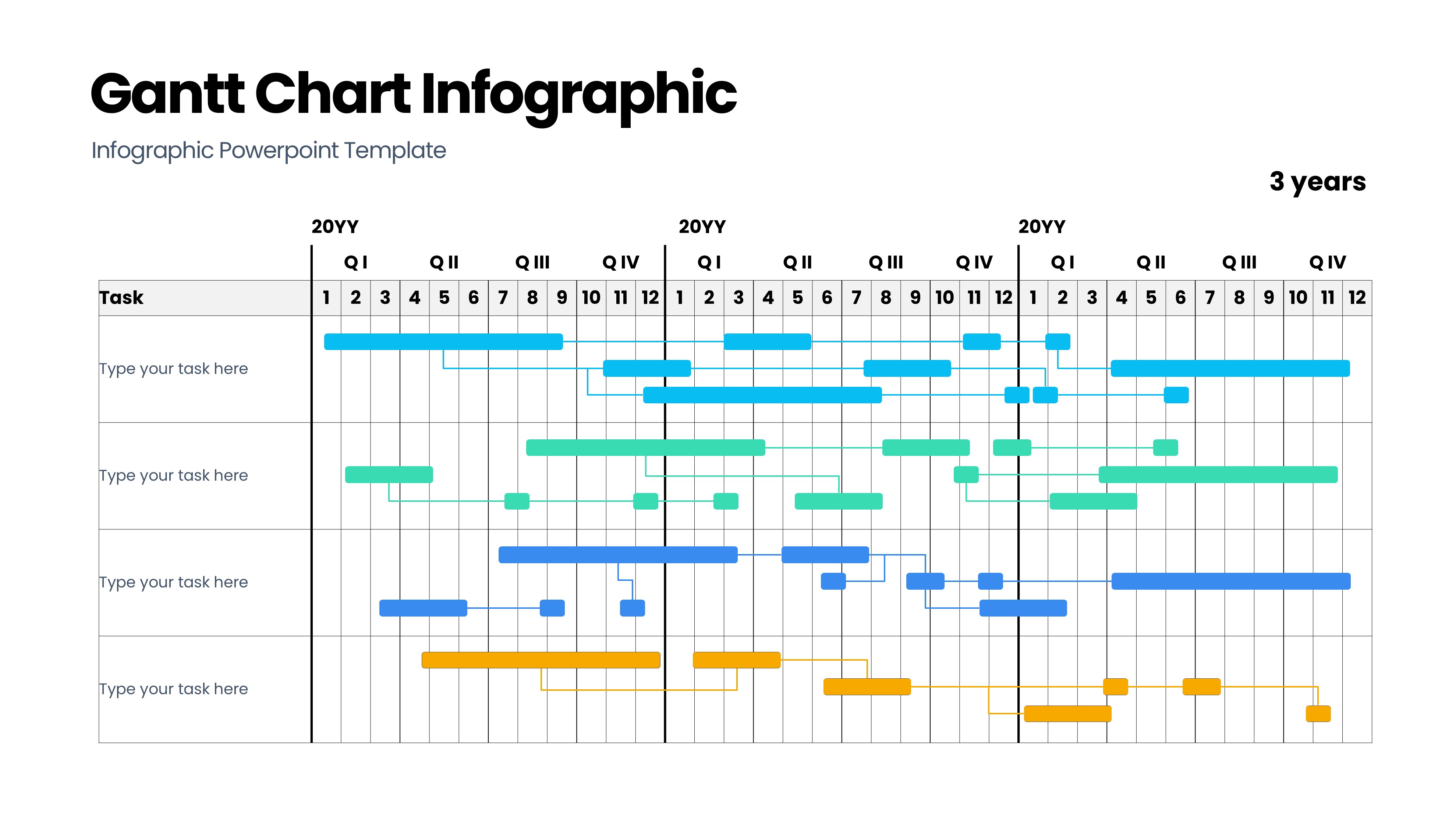 甘特图信息图示PPT模板