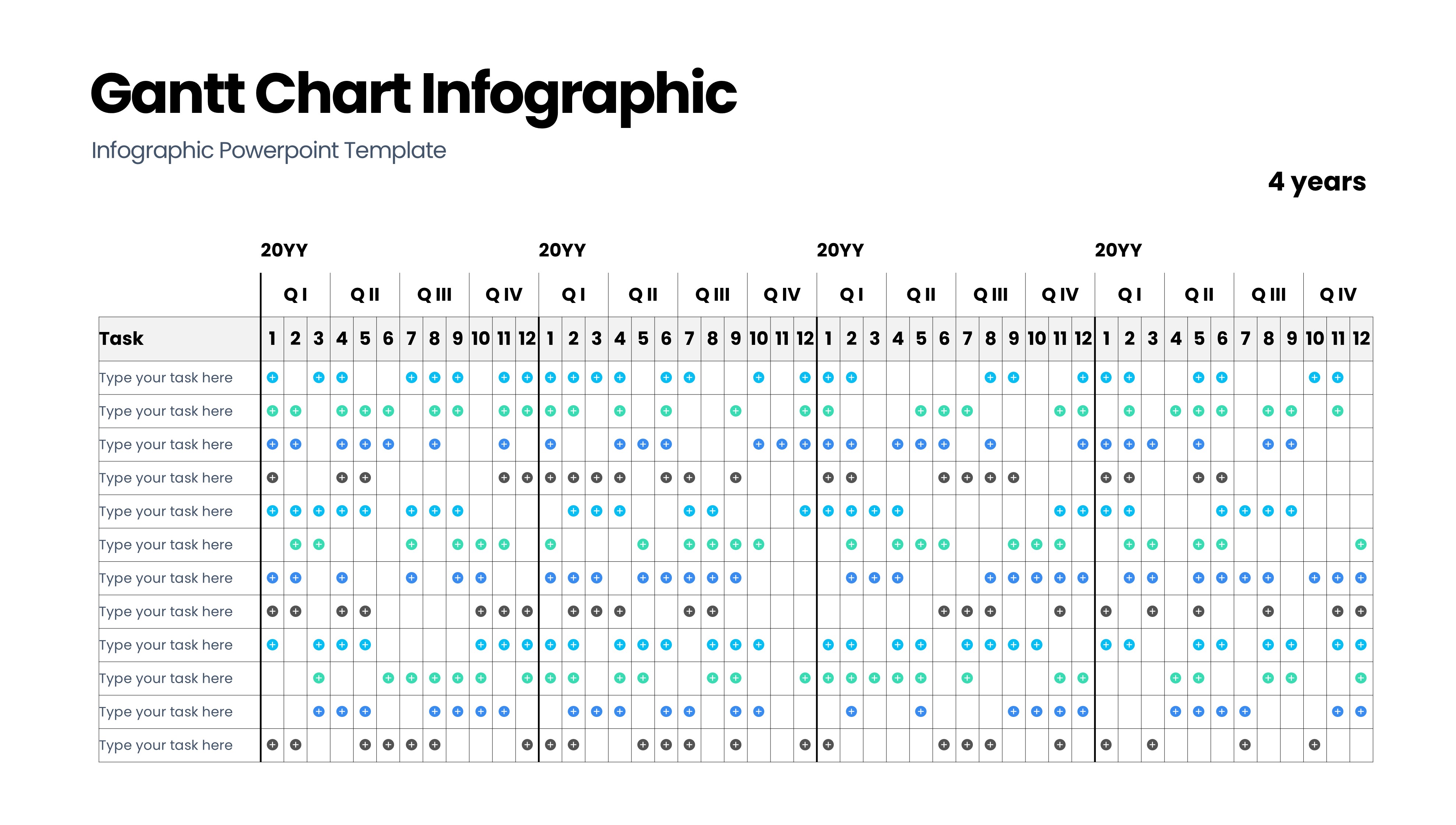 甘特图信息图示PPT模板