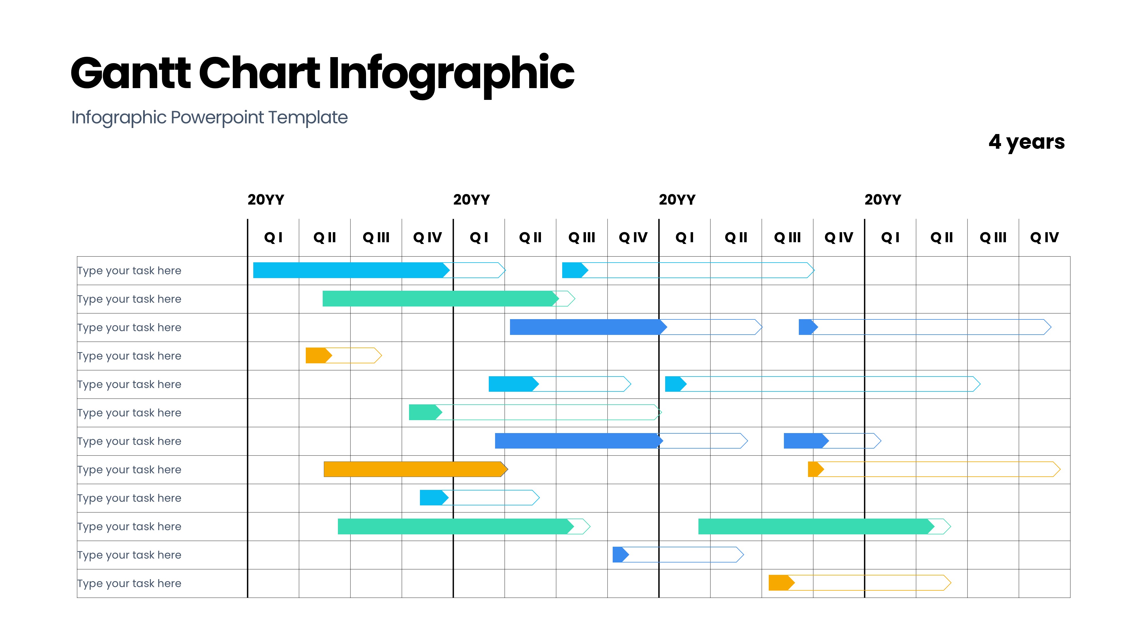 甘特图信息图示PPT模板