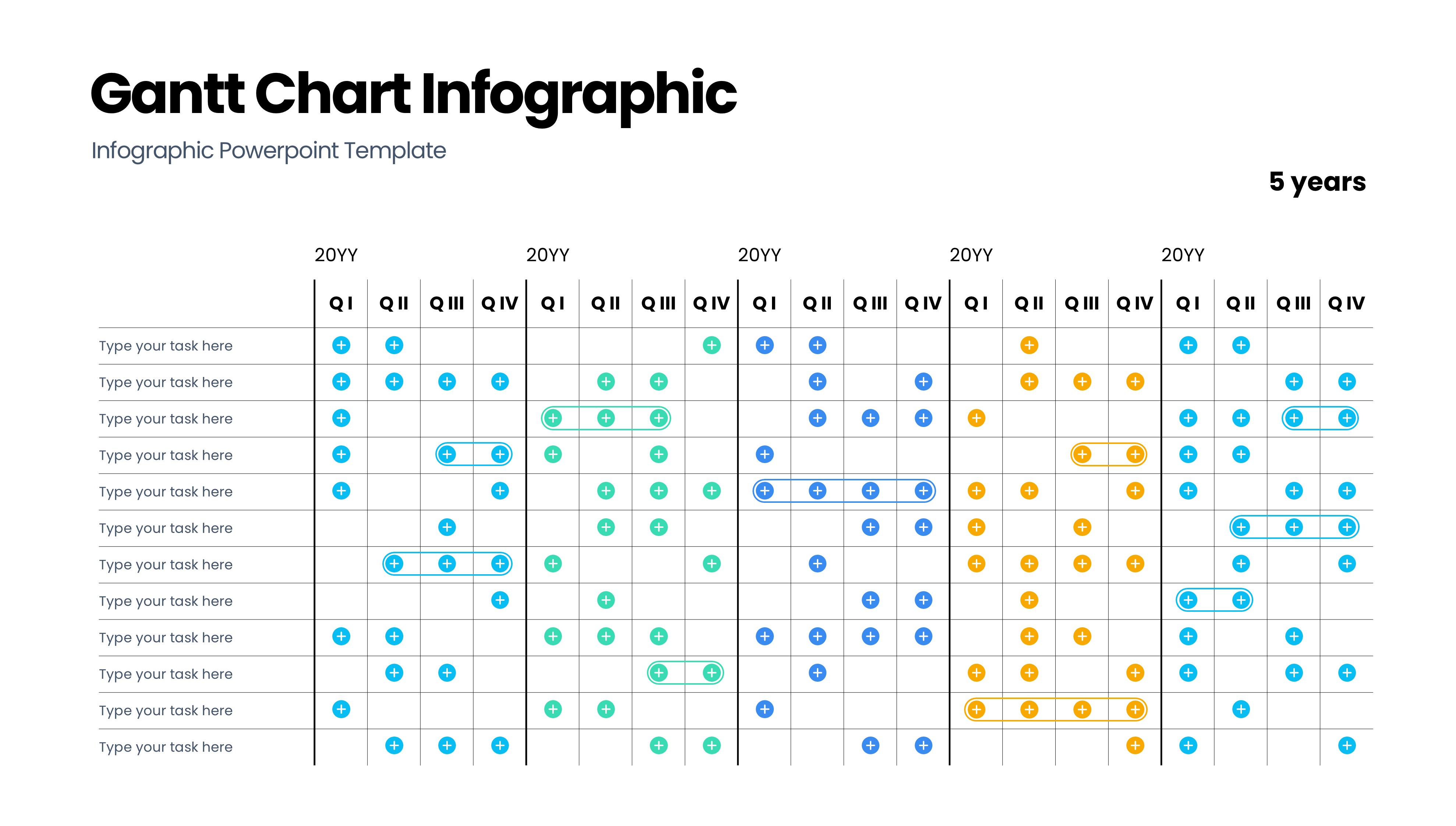 甘特图信息图示PPT模板